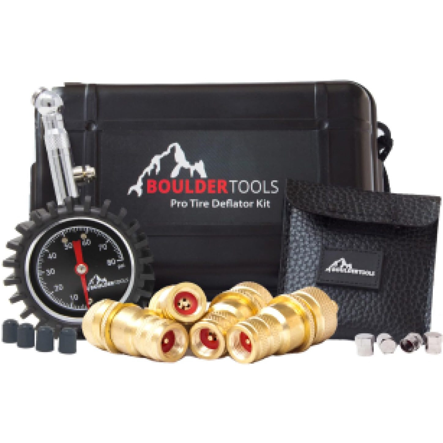 Boulder Tools Tire Deflator - 80 Psi Air Pressure Gauge - Adjustable, Automatic For Cars, Trucks And Motorcycles - Ideal Offroading Accessories