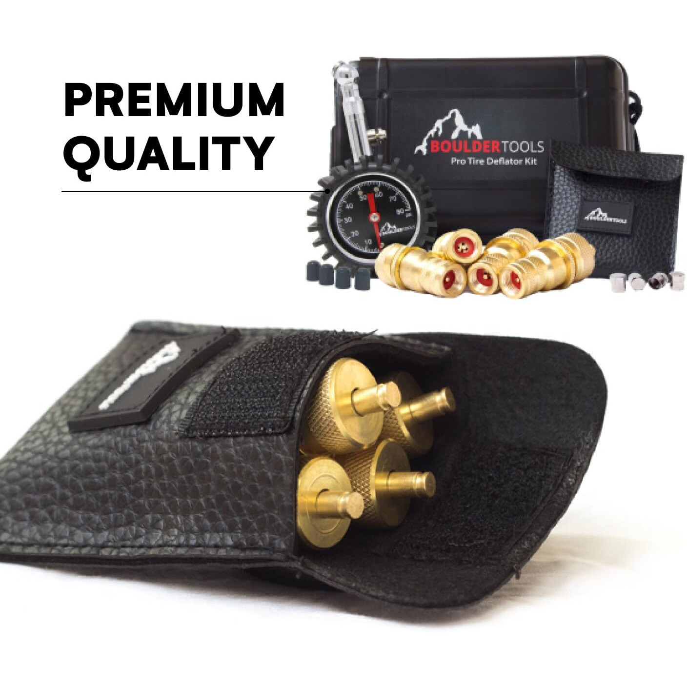 Boulder Tools Tire Deflator - 80 Psi Air Pressure Gauge - Adjustable, Automatic For Cars, Trucks And Motorcycles - Ideal Offroading Accessories