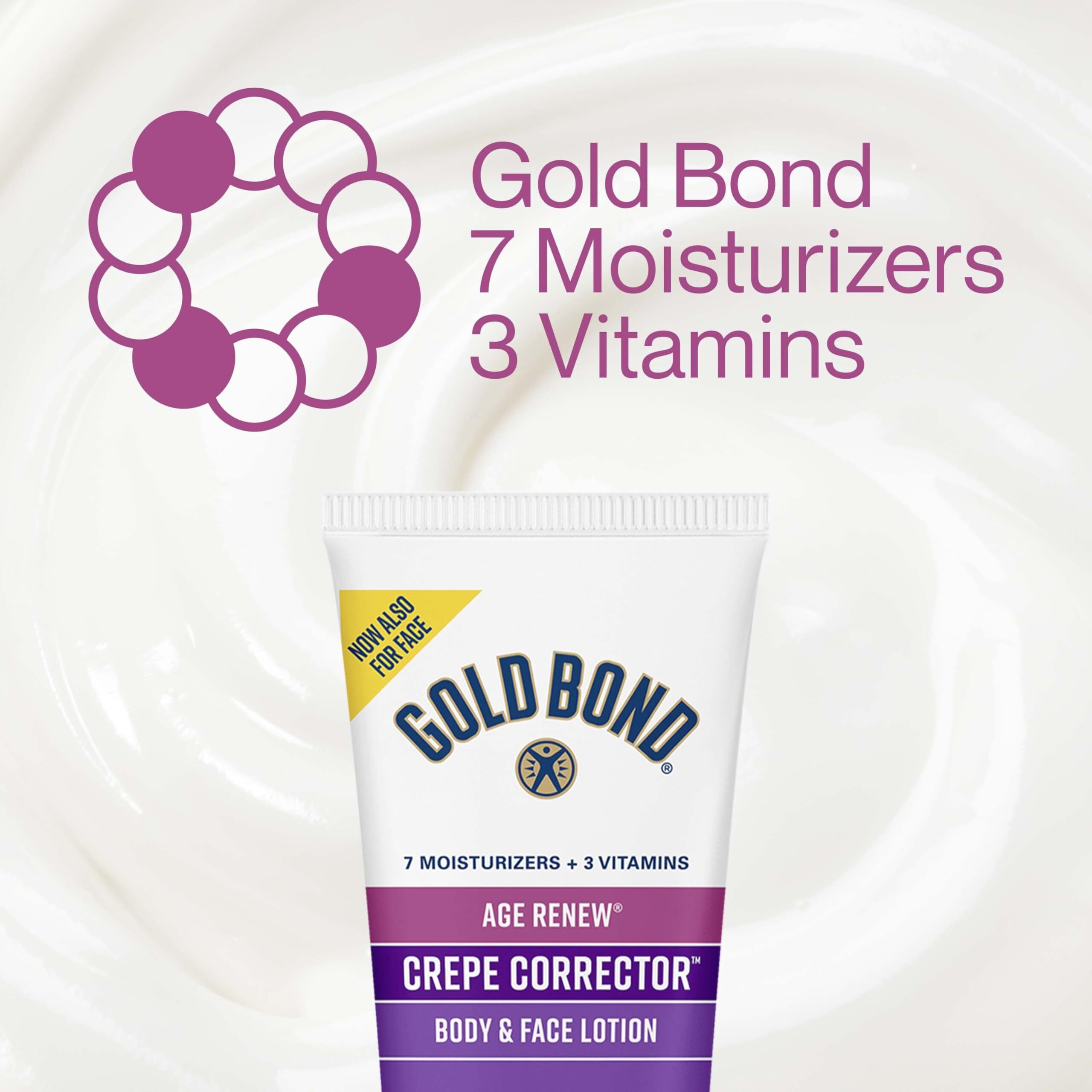Gold Bond Age Renew Crepe Corrector Body Lotion, Replenishing & Smoothing Formula, 8 Oz.
