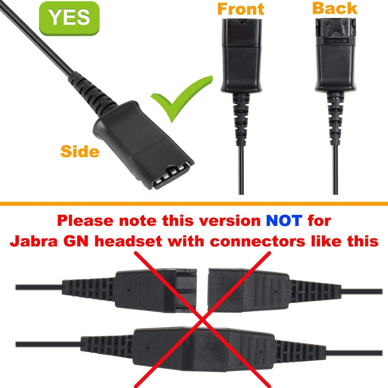 Voicejoy Usb Adapter Compatible With Plantronics Quick Disconnect (Qd) Wired Headset (Connects Headset To Pc, Laptop And Softphones)