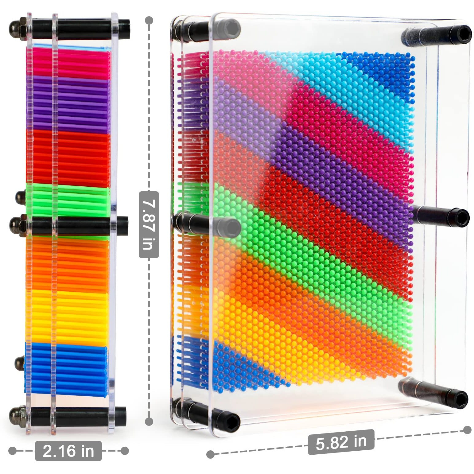 3D Pin Art Toy, Pin Art Board Pin Art Toy For Kids, Sensory Toys For Age 3, 4, 5, 6, 7, 8, 9, 10+ Years Old Kids Boys Girls, Toddler Toys Birthday Gifts Baby Girl Boy Gifts Fidget Toys(Multicolor)