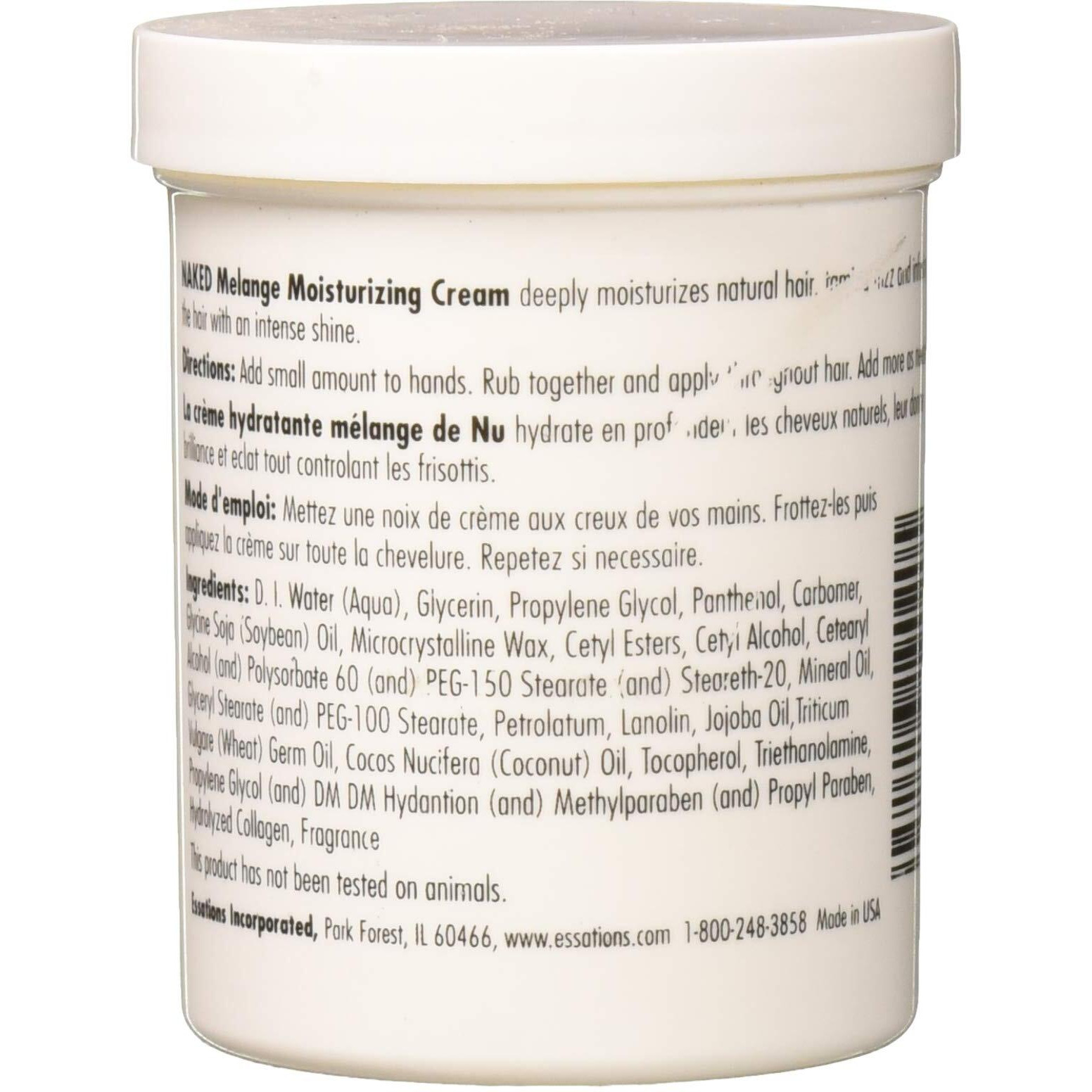 Naked By Essations Melange Moisturizing Cream, 8 Ounce