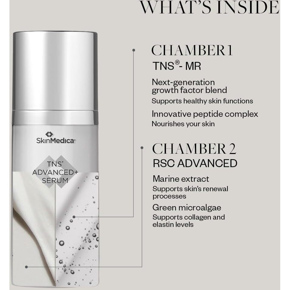 Skinmedica Tns Advanced+ Serum - Our Premium Facial Skin Care Product, The Secret To Flawless Skin. Age-Defying Face Serum For Women Is Proven To Address Wrinkles And Fine Lines For Glowing Skin,1 Oz