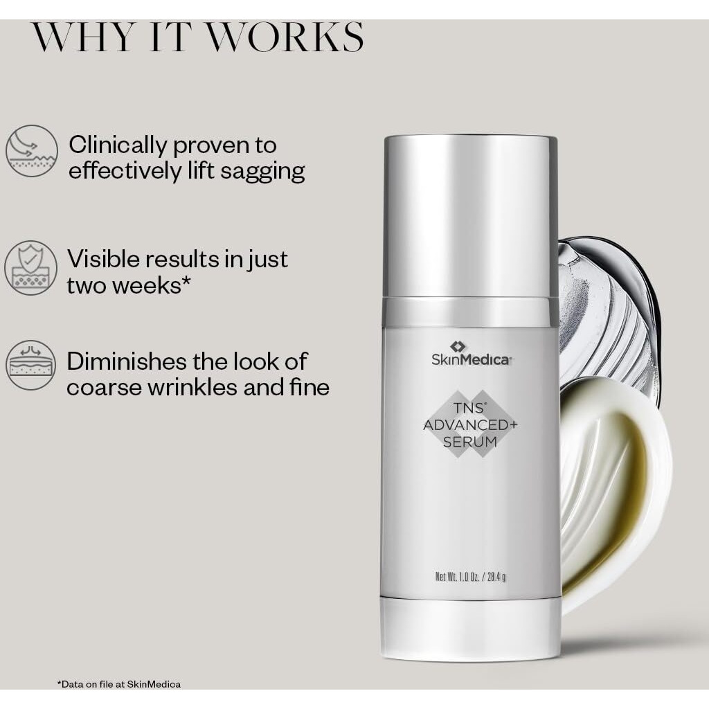 Skinmedica Tns Advanced+ Serum - Our Premium Facial Skin Care Product, The Secret To Flawless Skin. Age-Defying Face Serum For Women Is Proven To Address Wrinkles And Fine Lines For Glowing Skin,1 Oz