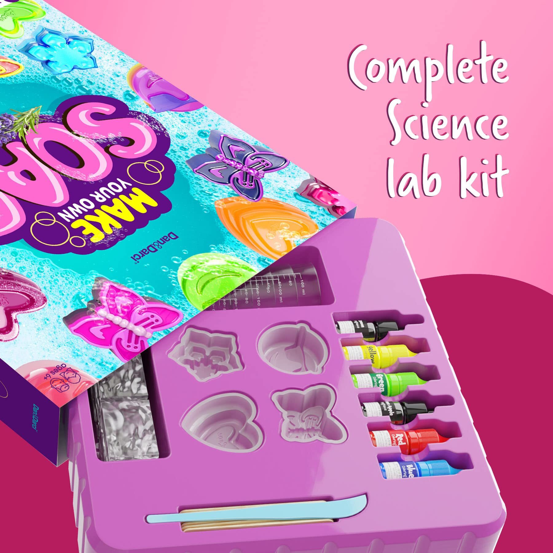 Dan&Darci Soap Making Kit For Kids - Crafts Science Toys - Birthday Easter Gifts For Girls And Boys Age 6-12 Years Girl Diy Kits - Best Educational Craft Activity Gift For 6-12 Year Old Kid
