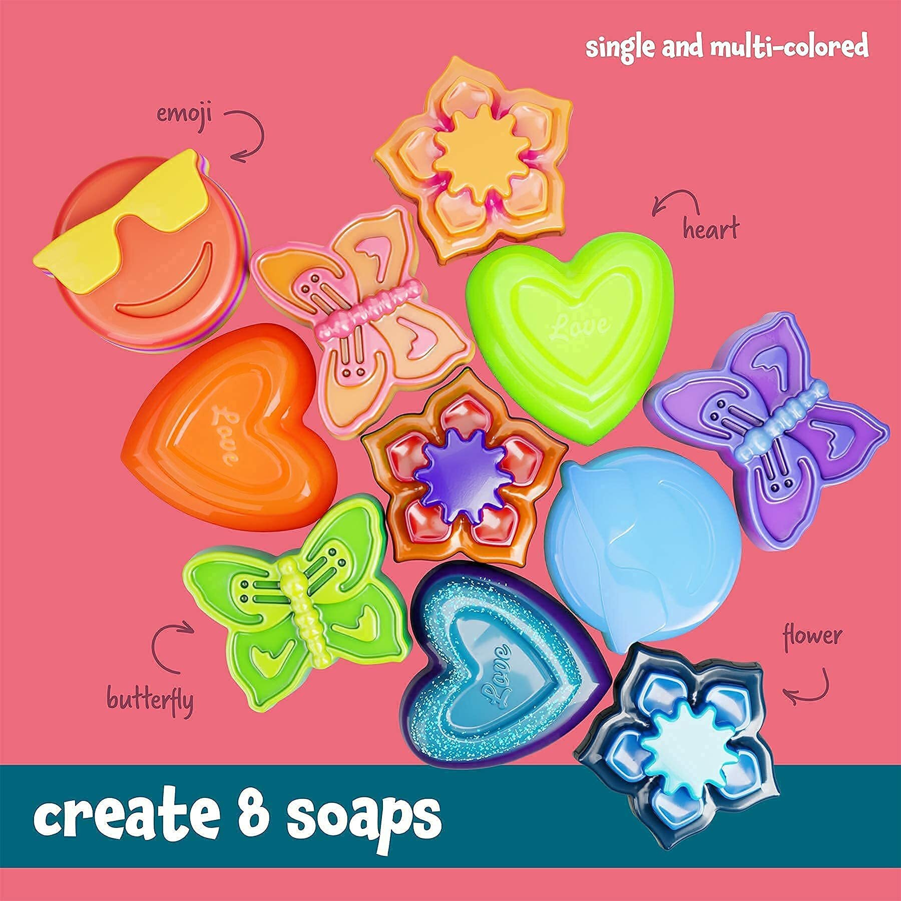 Dan&Darci Soap Making Kit For Kids - Crafts Science Toys - Birthday Easter Gifts For Girls And Boys Age 6-12 Years Girl Diy Kits - Best Educational Craft Activity Gift For 6-12 Year Old Kid