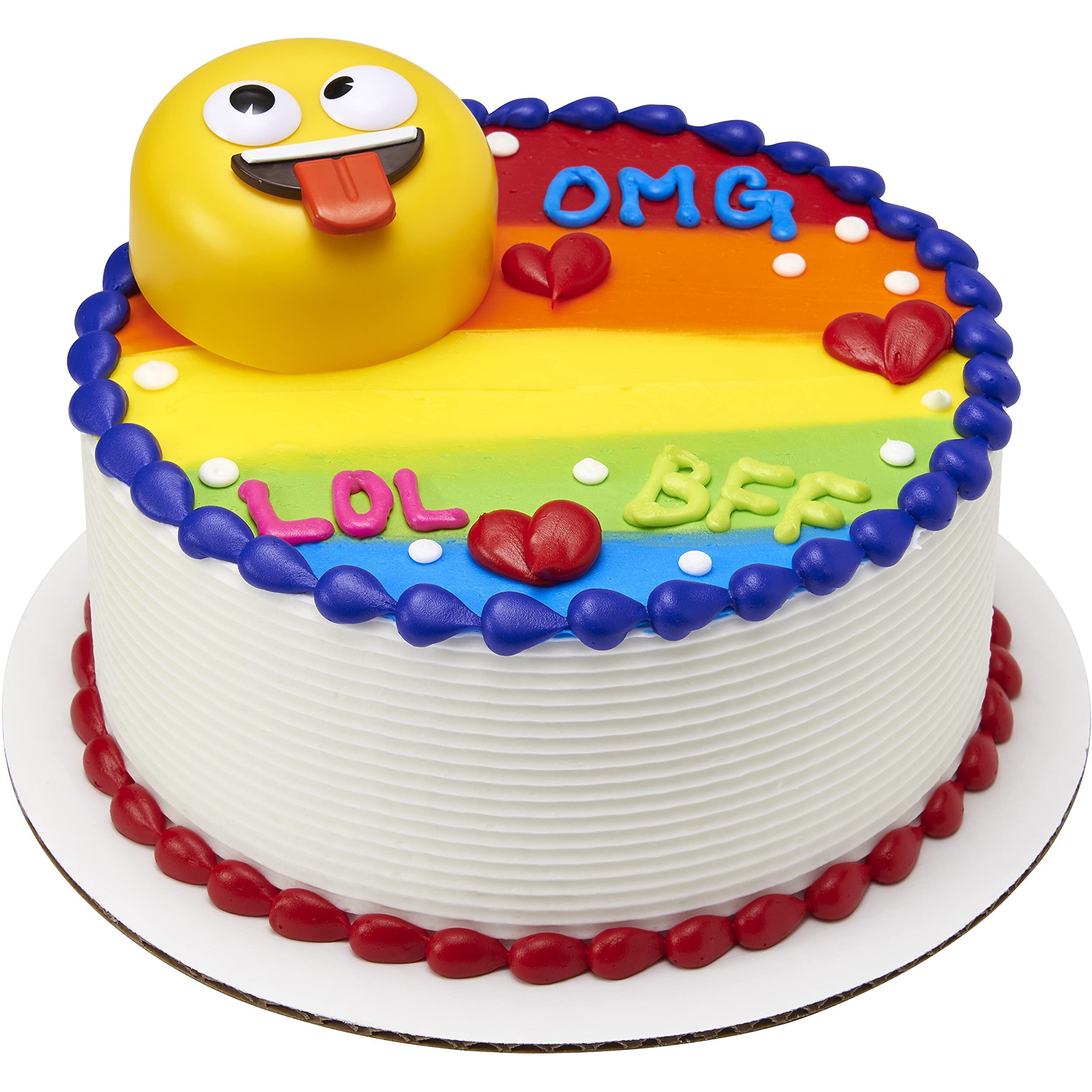 Decoset Emoji I Am Birthday Cake Topper, 7-Piece Set, Decoration For Creating Crazy Emotions On Cakes Or Cupcakes