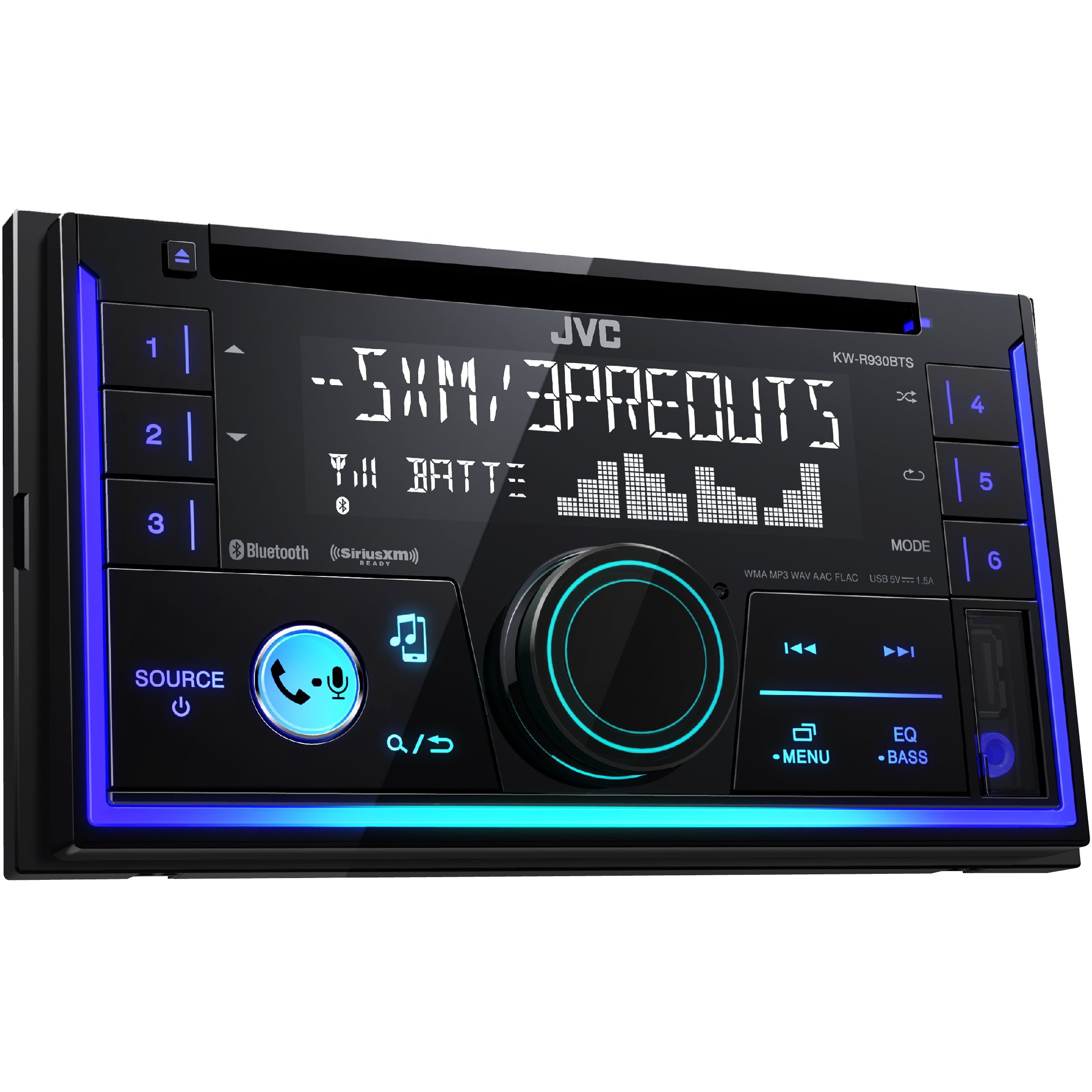 Jvc Kwr930Bt Car Stereo - Double Din, Bluetooth, Cd,Mp3/Usb Am/Fm Radio, Multi Color Illumination