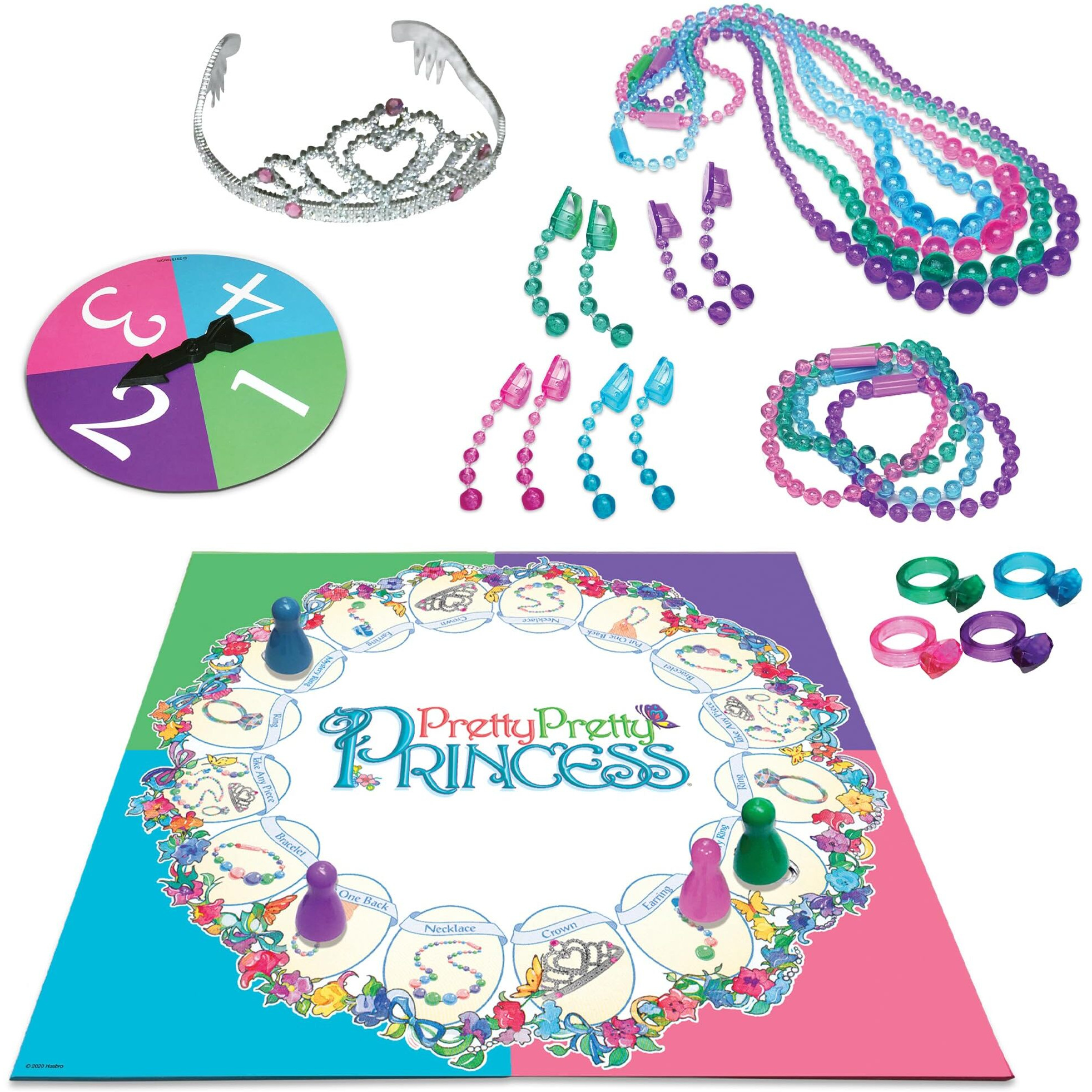 Pretty, Pretty, Princess With 1990's Artwork By Winning Moves Games Usa, A Delightful Jewelry Dress-Up Game For 2-4 Players, Ages 5 And Up (1222)