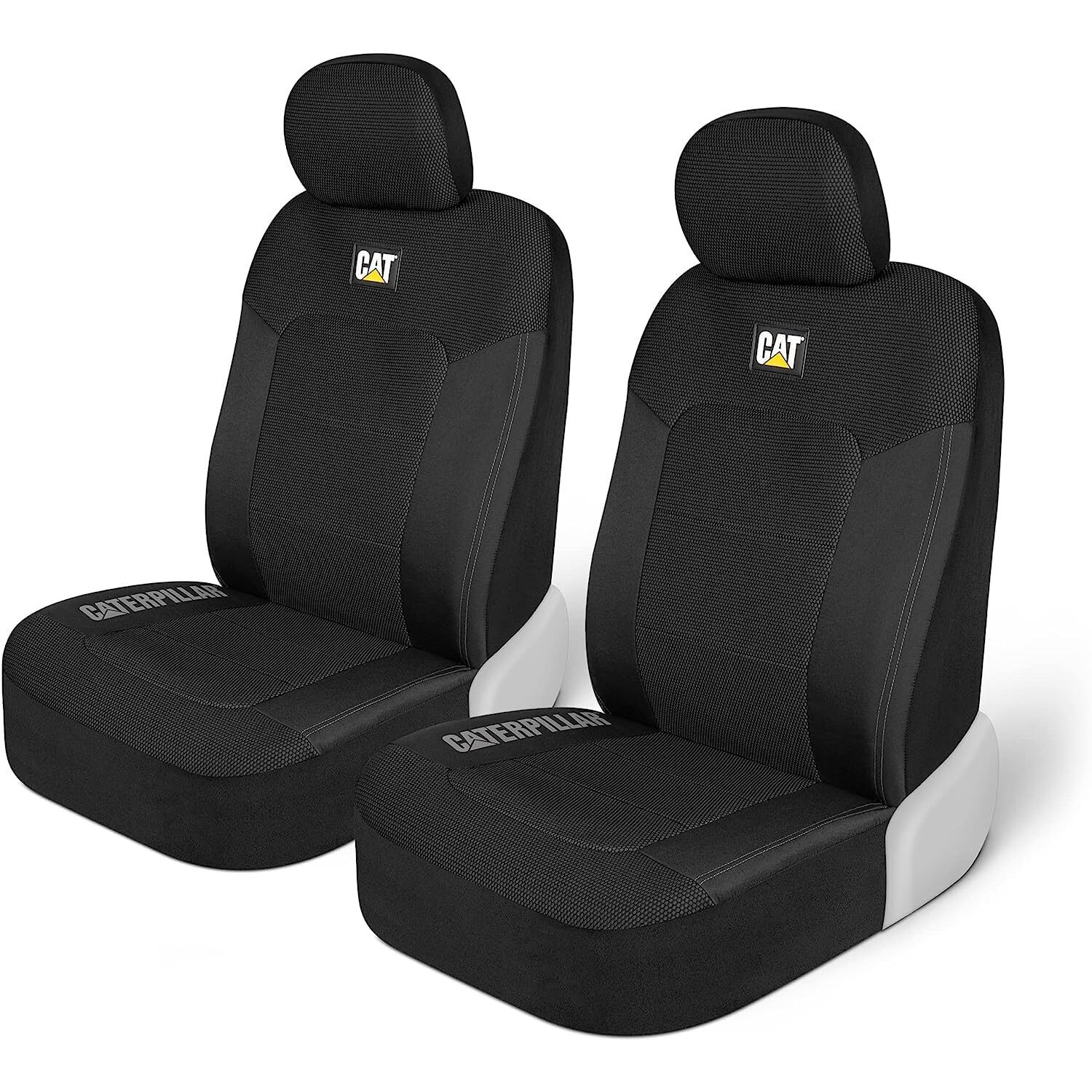Cat Meshflex Automotive Seat Covers For Cars Trucks And Suvs (Set Of 2) - Black Car Seat Covers For Front Seats, Truck Seat Protectors With Comfortable Mesh Back, Auto Interior Covers