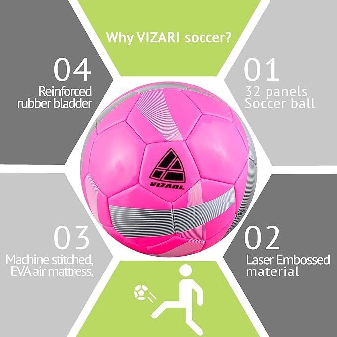 Vizari Hydra Soccer Ball For Kids & Youth | Durable All-Weather Tpu Soccer Ball With Eye-Catching Graphics | Reinforced Rubber Bladder | Ideal For Indoor & Outdoor Play (Pack Of 1, 6, 12)