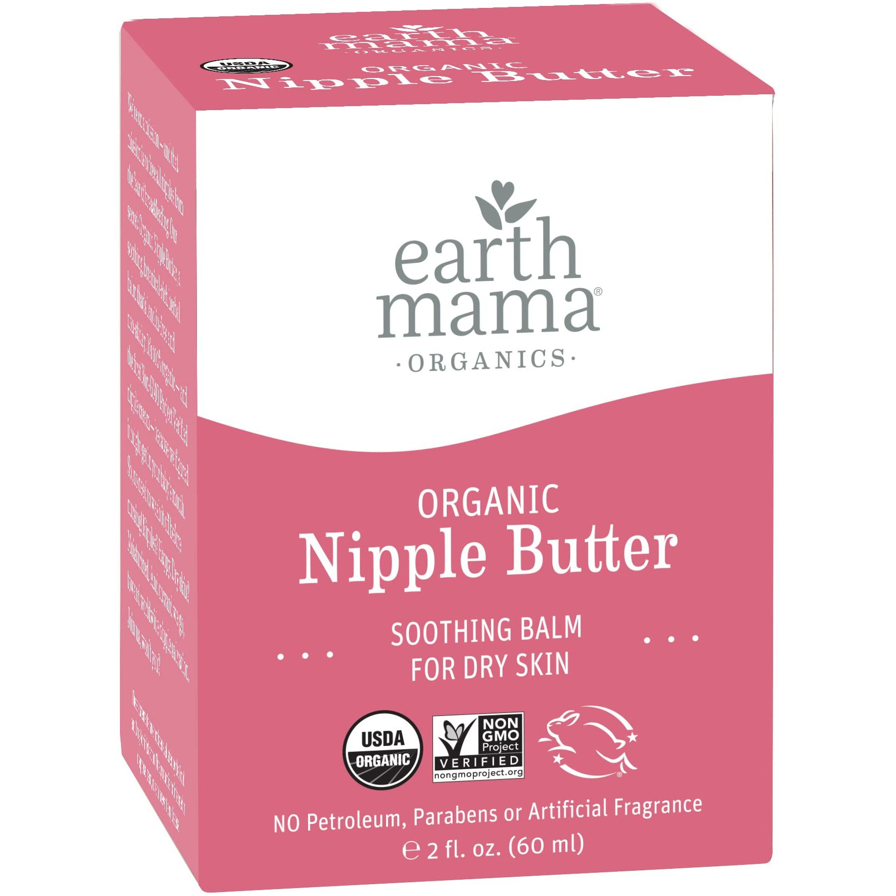 Earth Mama Organic Nipple Butter Breastfeeding Cream, Lanolin-Free, Safe For Nursing & Dry Skin, Non-Gmo Project Verified, 2 Fl Oz