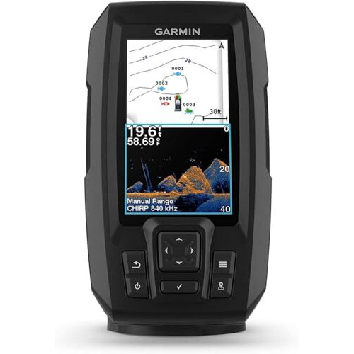 Garmin 010-02550-00 Striker Vivid 4Cv, Easy-To-Use 4-Inch Color Fishfinder And Sonar Transducer, Vivid Scanning Color Palettes