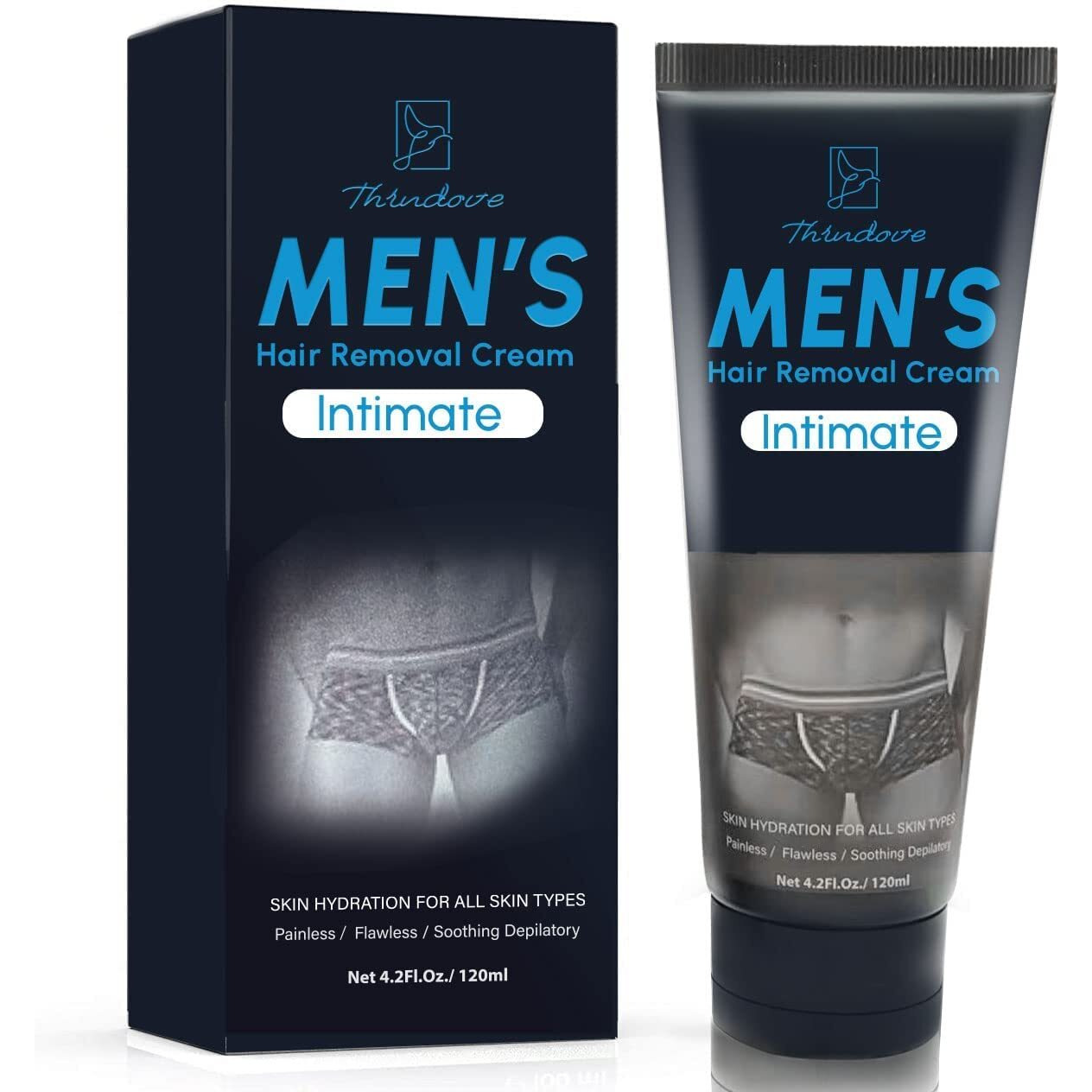 Intimate/Private Hair Removal Cream For Men, For Unwanted Male Hair In Private Area, Effective & Painless Depilatory Cream, Suitable For All Skin Types
