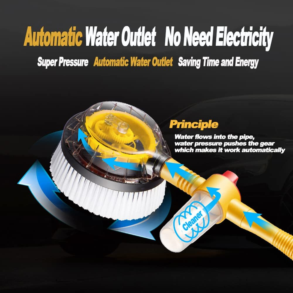 Car Pressure Washer Rotating Wash Brush Vehicle Care Washing Sponge Cleaning Tool