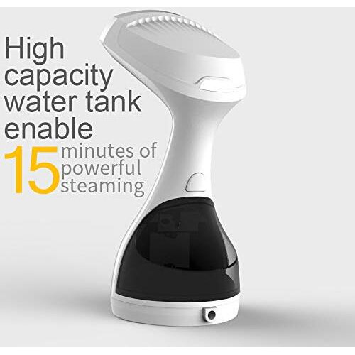 Garment Steamer, 1500W Travel Steamer With 300Ml Detachable Water Tank, Fast 30S Heat-Up, Auto-Off, Handheld Steamer For Wrinkle Removal On Clothes, Garments, And Fabrics (White)