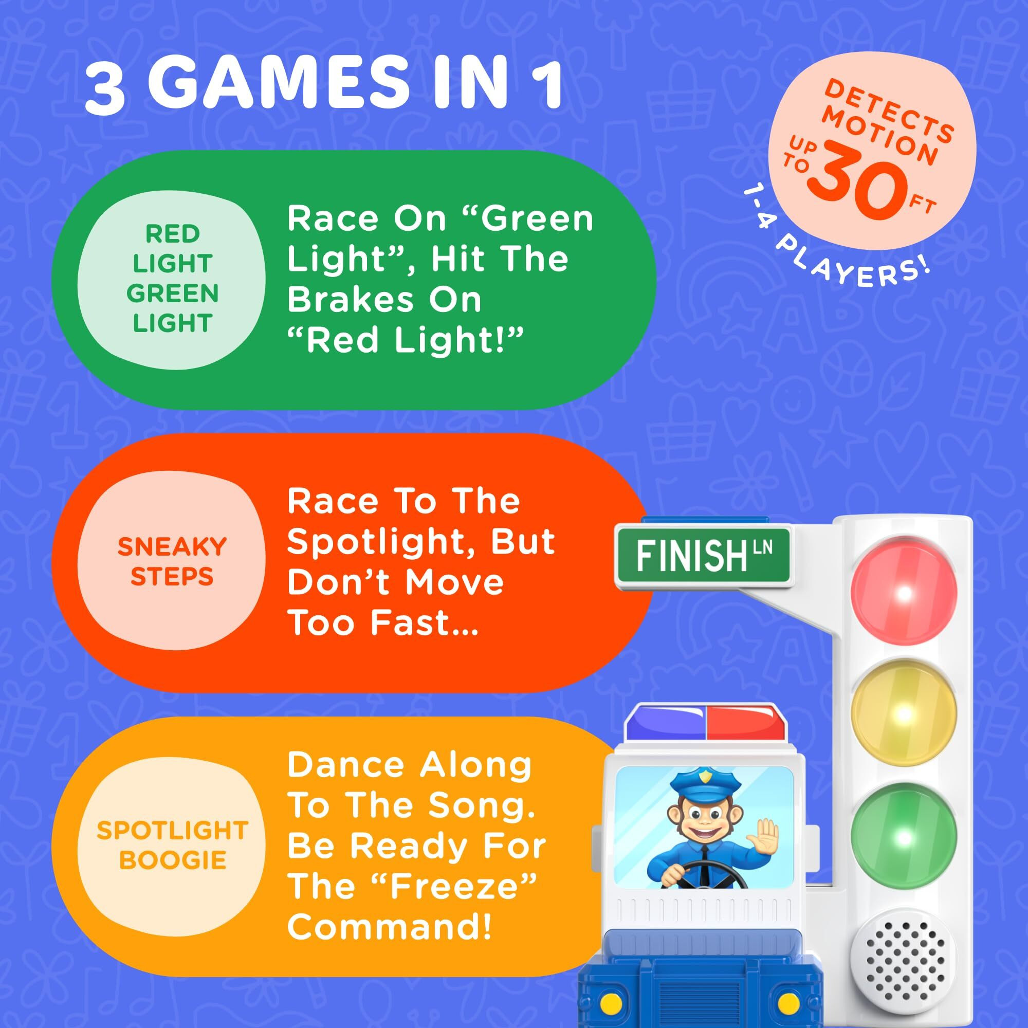 Move2Play, Red Light Green Light Game With Motion Sensing | Family, Easter, & Birthday Party Games | Gift For Kids, Preschool, & Toddlers Ages 2, 3, 4, 5, 6, 7+ Year Olds | Travel, Indoor, Outdoor