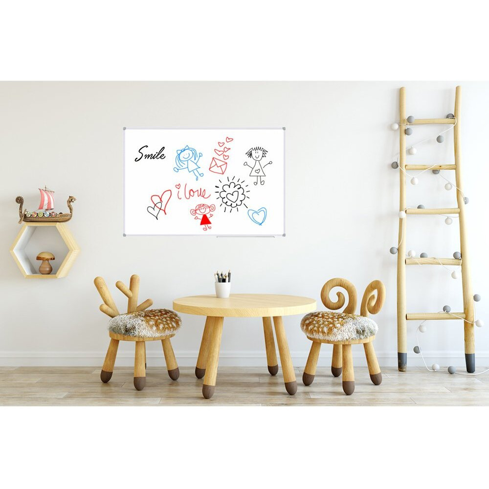 Lockways Magnetic Dry Erase Board, 36 X 24 Inch Magnetic Whiteboard White Board, 1 Dry Erase Markers, 2 Magnets For School, Home, Office