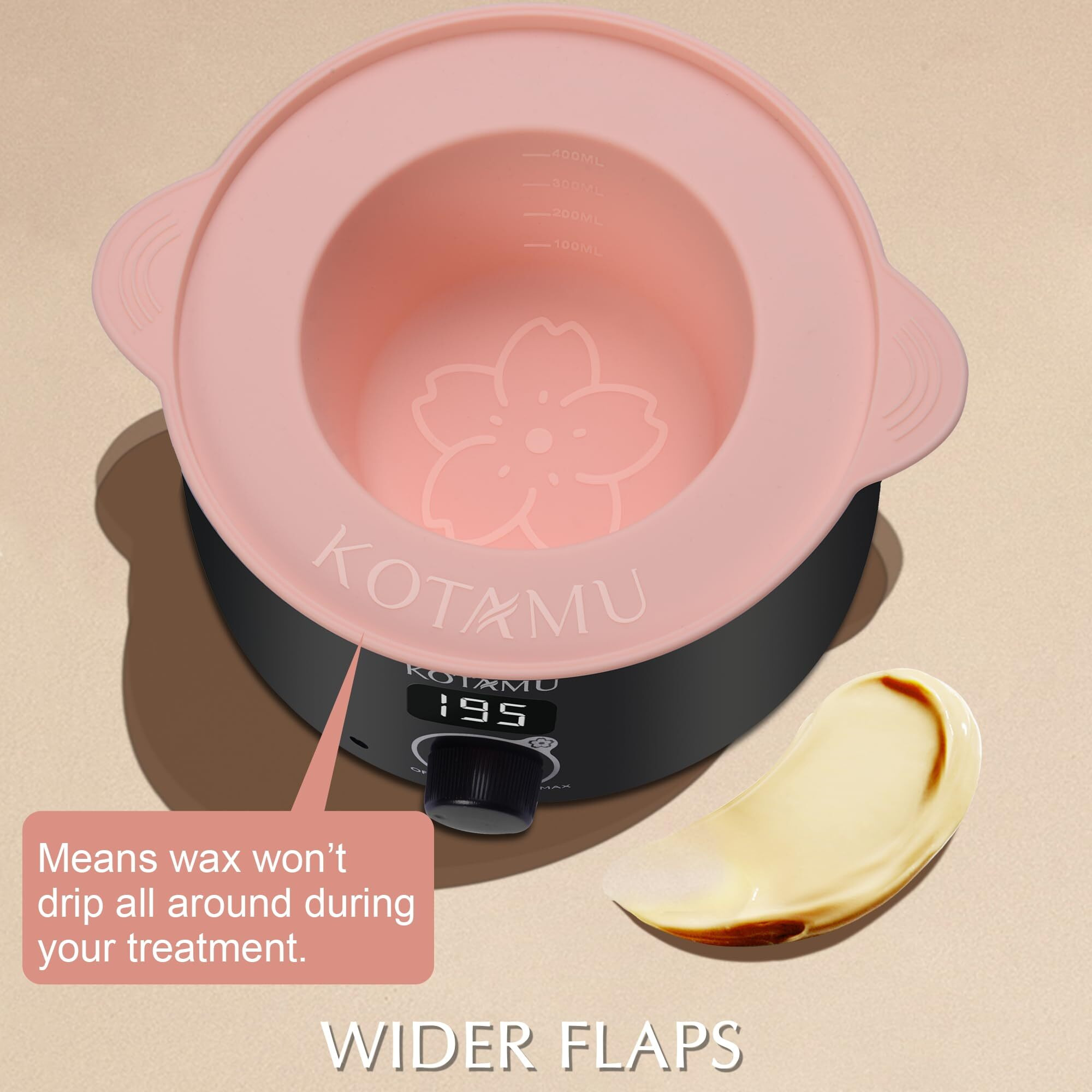 Kotamu Waxing Kit Black Digital Wax Kit For Women Men Sensitive Skin Hard Wax Pot For Eyebrow Face Leg Underarm Coarse Soft Hair Removal Professional Wax Warmer With 25 Accessories For Home Salon