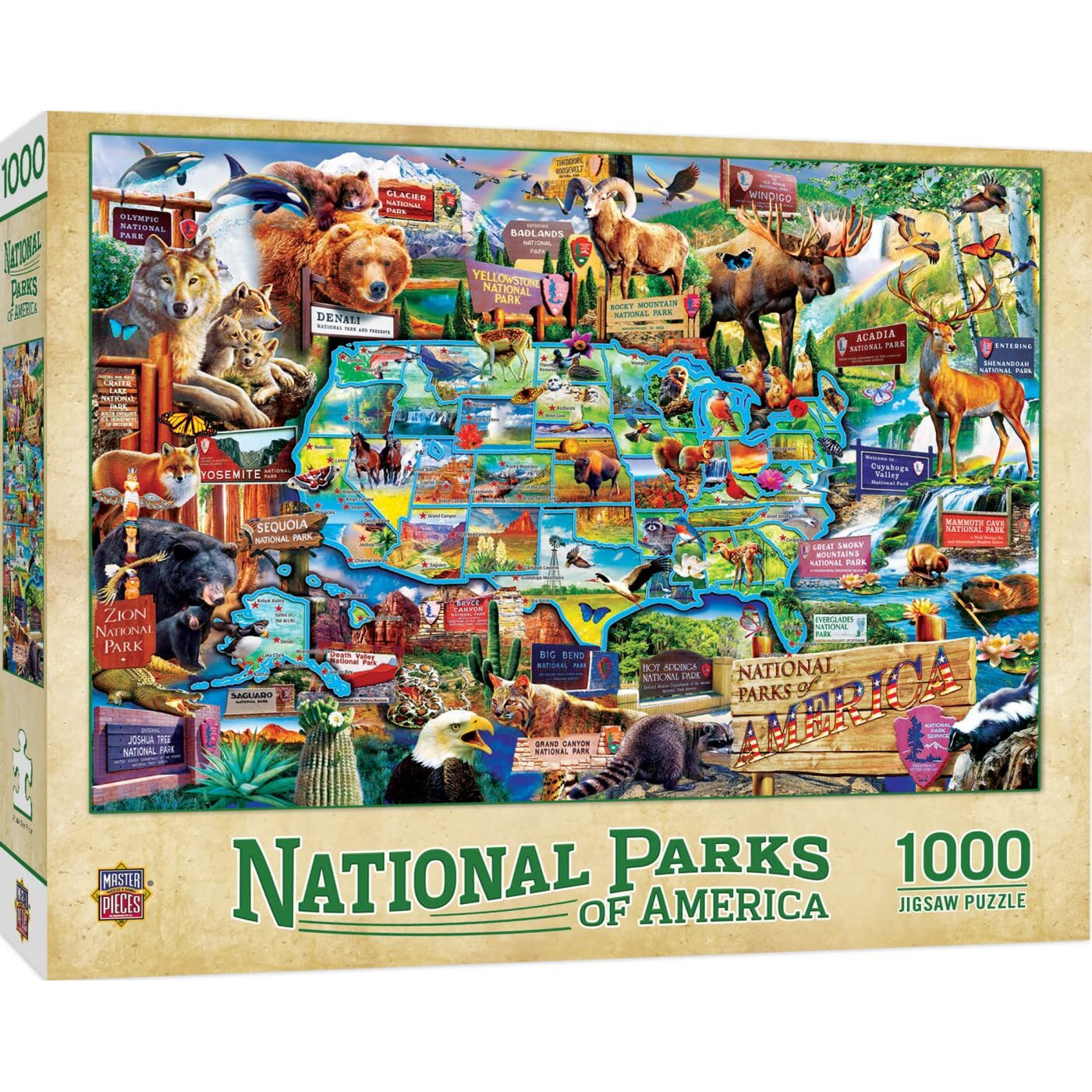 Masterpieces - 1000 Piece Jigsaw Puzzle, National Parks Of America, Fun For Adults, Family, Kids 19.25"&quotX26.75""