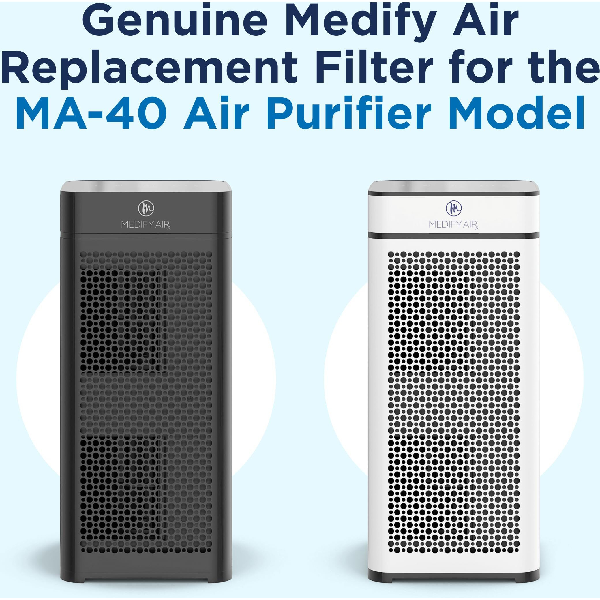 Medify Air Ma-40 Genuine Replacement Filter | For Allergens, Wildfire Smoke, Dust, Odors, Pollen, Pet Dander | 3 In 1 With Pre-Filter, H13 Hepa, And Activated Carbon For 99.7% Removal | 1-Pack