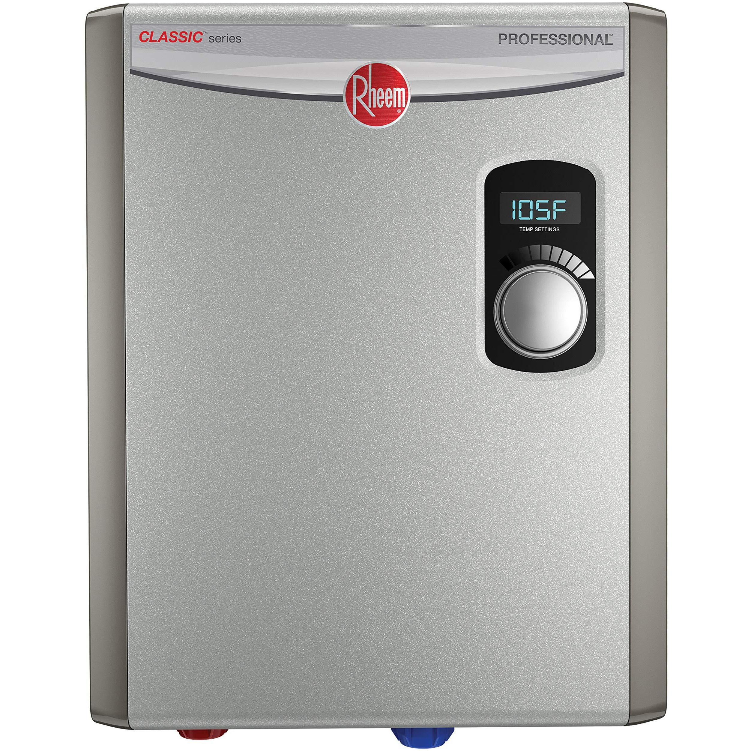 Rheem 18Kw 240V Tankless Electric Water Heater, Gray