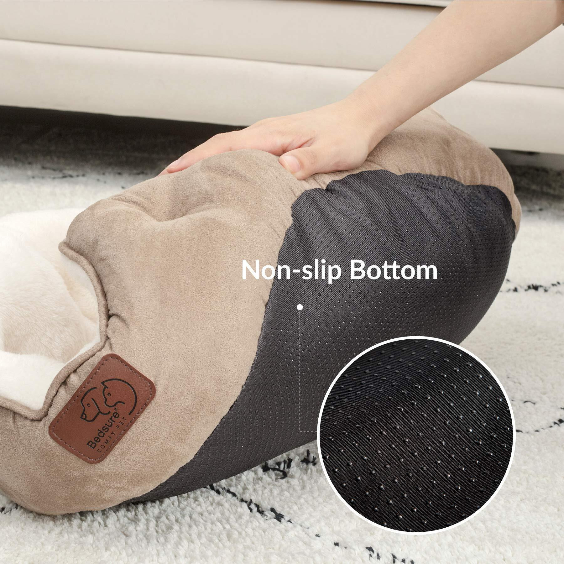 Bedsure Dog Beds For Small Dogs - Round Cat Beds For Indoor Cats, Washable Pet Bed For Puppy And Kitten With Slip-Resistant Bottom, 20 Inches, Camel