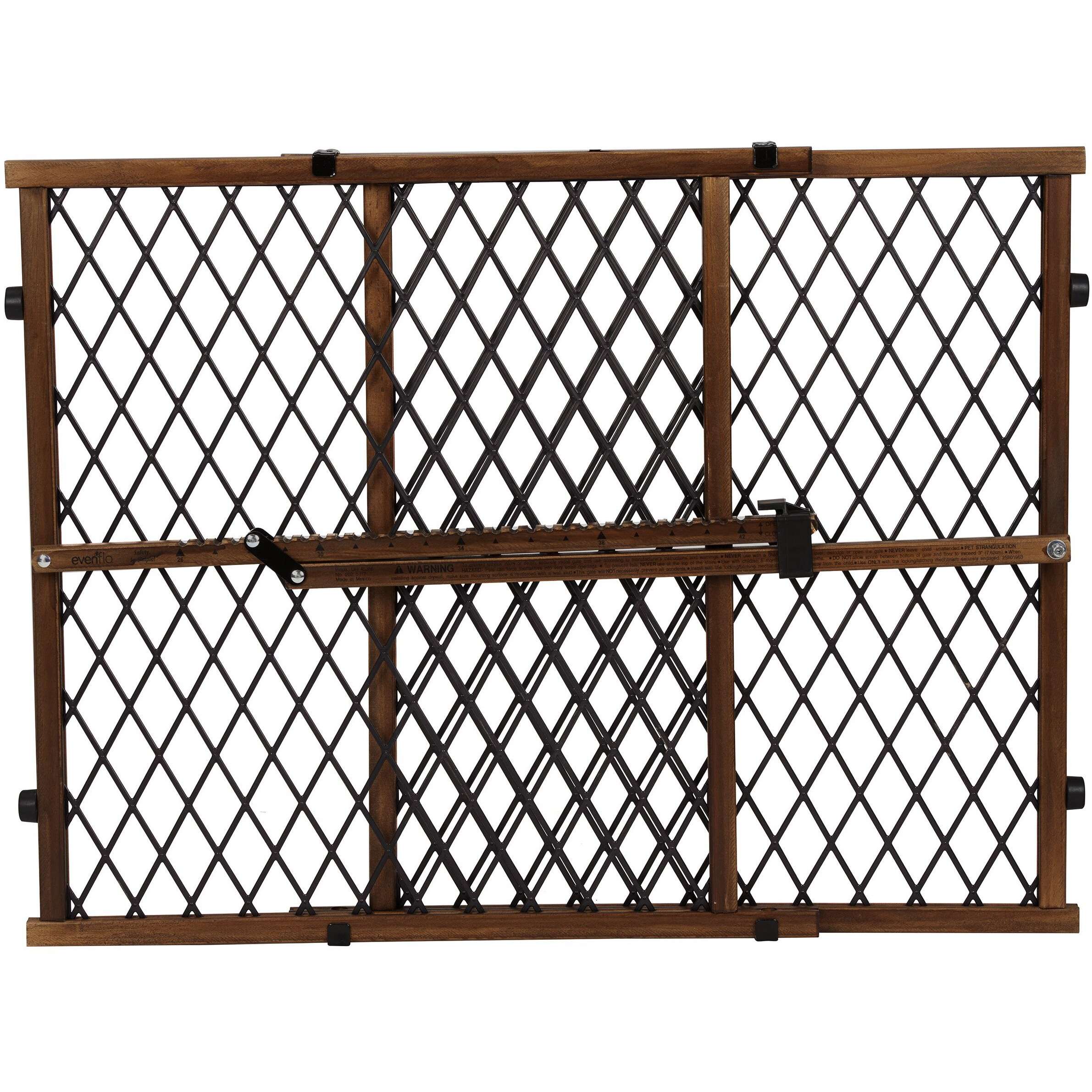 Evenflo Position & Lock Baby Gate, Pressure-Mounted, Farmhouse Collection