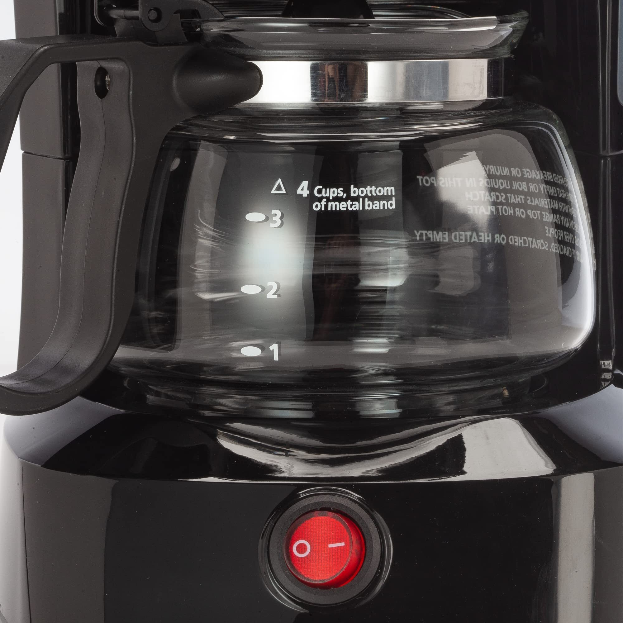 Dominion 4-Cup Coffeemaker Compact Coffee Pot Brewer Machine, Quiet With On/Off Led Indicator Light, Auto Pause Feature, Easy Anti-Drip Coffeemaker & Removable Filter Basket For Office/Home