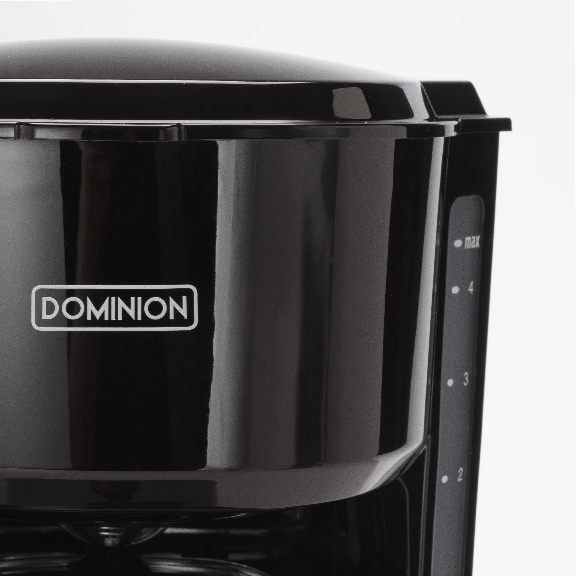 Dominion 4-Cup Coffeemaker Compact Coffee Pot Brewer Machine, Quiet With On/Off Led Indicator Light, Auto Pause Feature, Easy Anti-Drip Coffeemaker & Removable Filter Basket For Office/Home