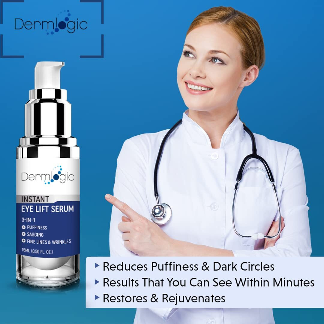 Under Eye Puffiness & Dark Circles Rapid Treatment- Instantly Reduces The Appearance Of Puffy Eye Bags, Crows Feet, & Sagging Skin.
