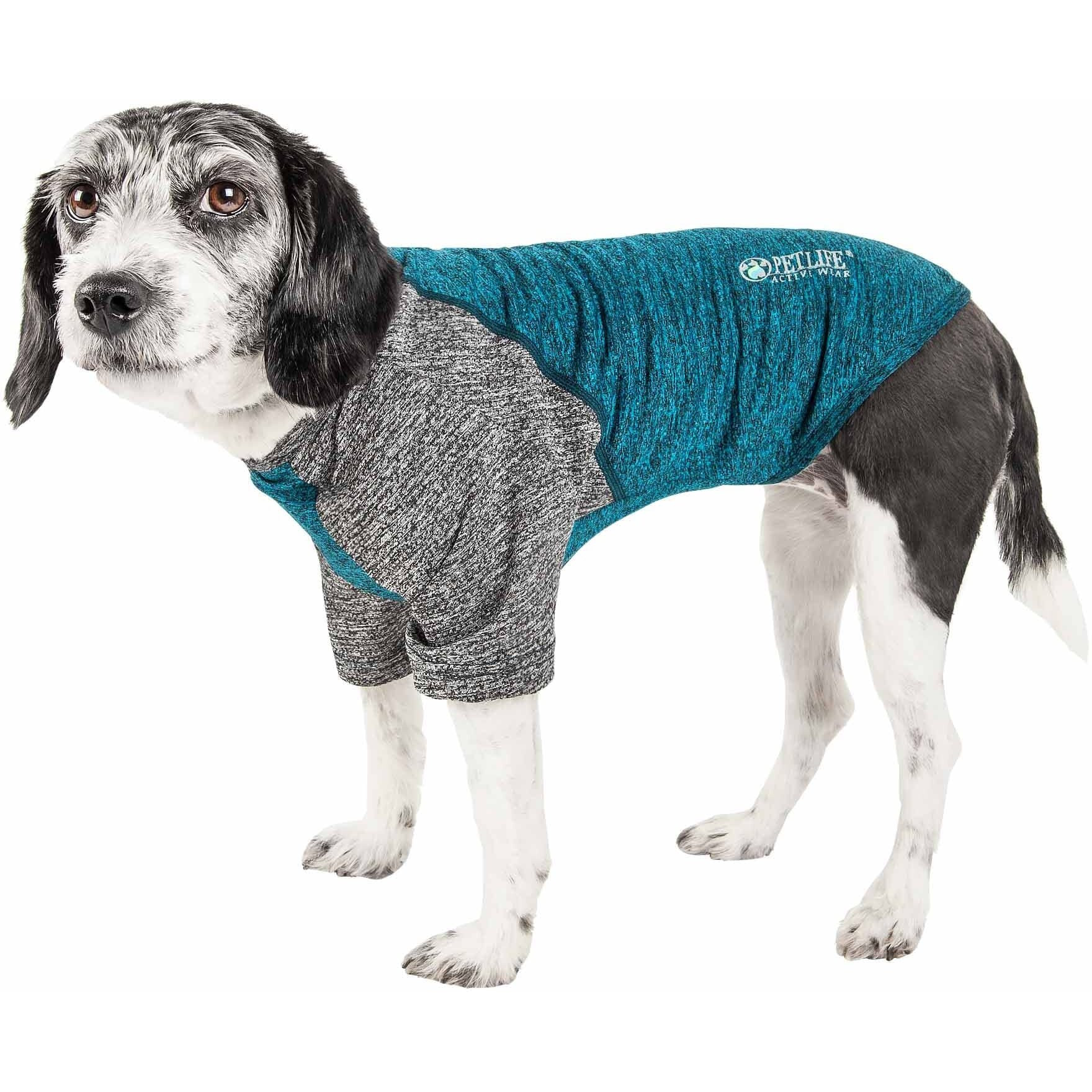 Pet Life  Active 'Hybreed' 4-Way Stretch Two-Toned Performance Dog T-Shirt X-Large