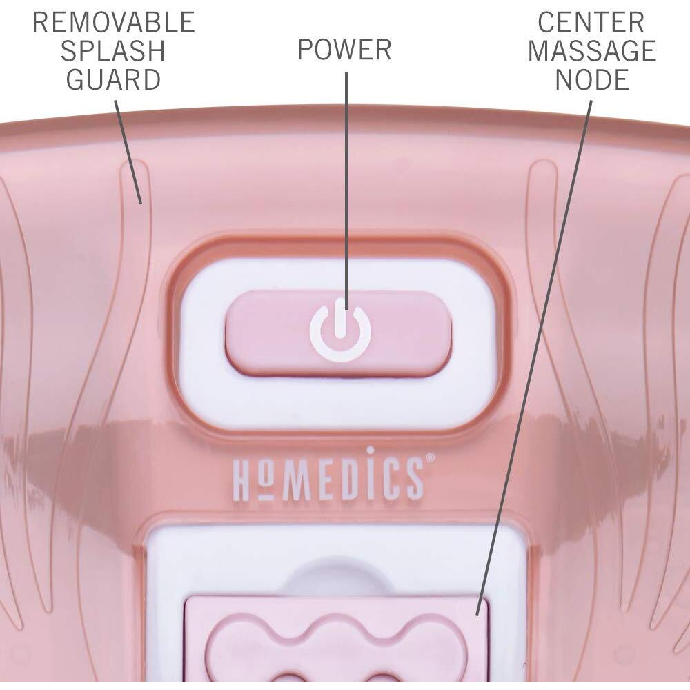 Homedics Bubble Bliss Deluxe-Foot Spa, Heat Maintenance, Raised Nodes, 3 Attachements