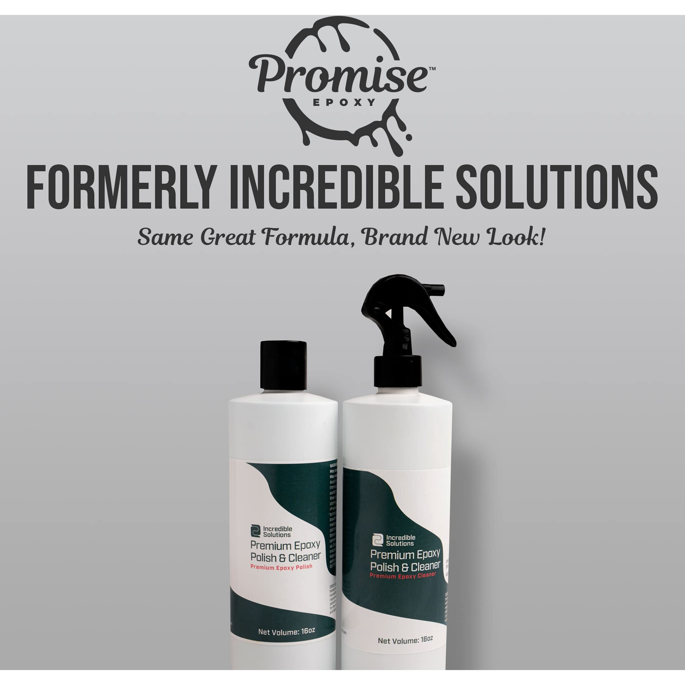 Promise Epoxy - 32 Ounce Kit Of Pro Polish (16Oz) & Cleaner (16Oz), Specially Formulated For Epoxy Resin & High Gloss Finishes, Removes Scratches & Scuffs - Perfect For Diyers, Home Decor