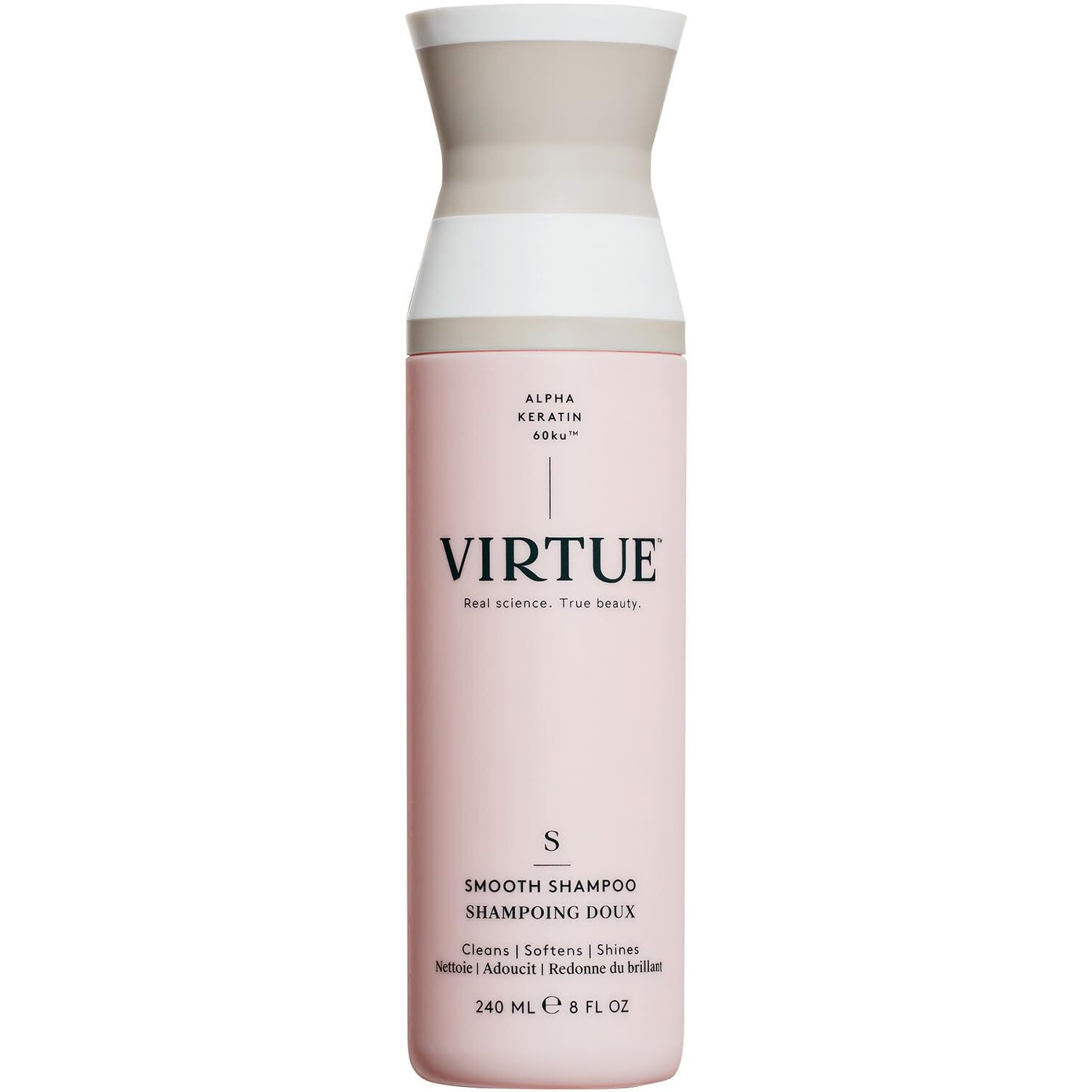 Virtue Smooth Sulfate Free Shampoo For Frizz Control For Curly Hair, Safe For All Hair Types, Color Safe