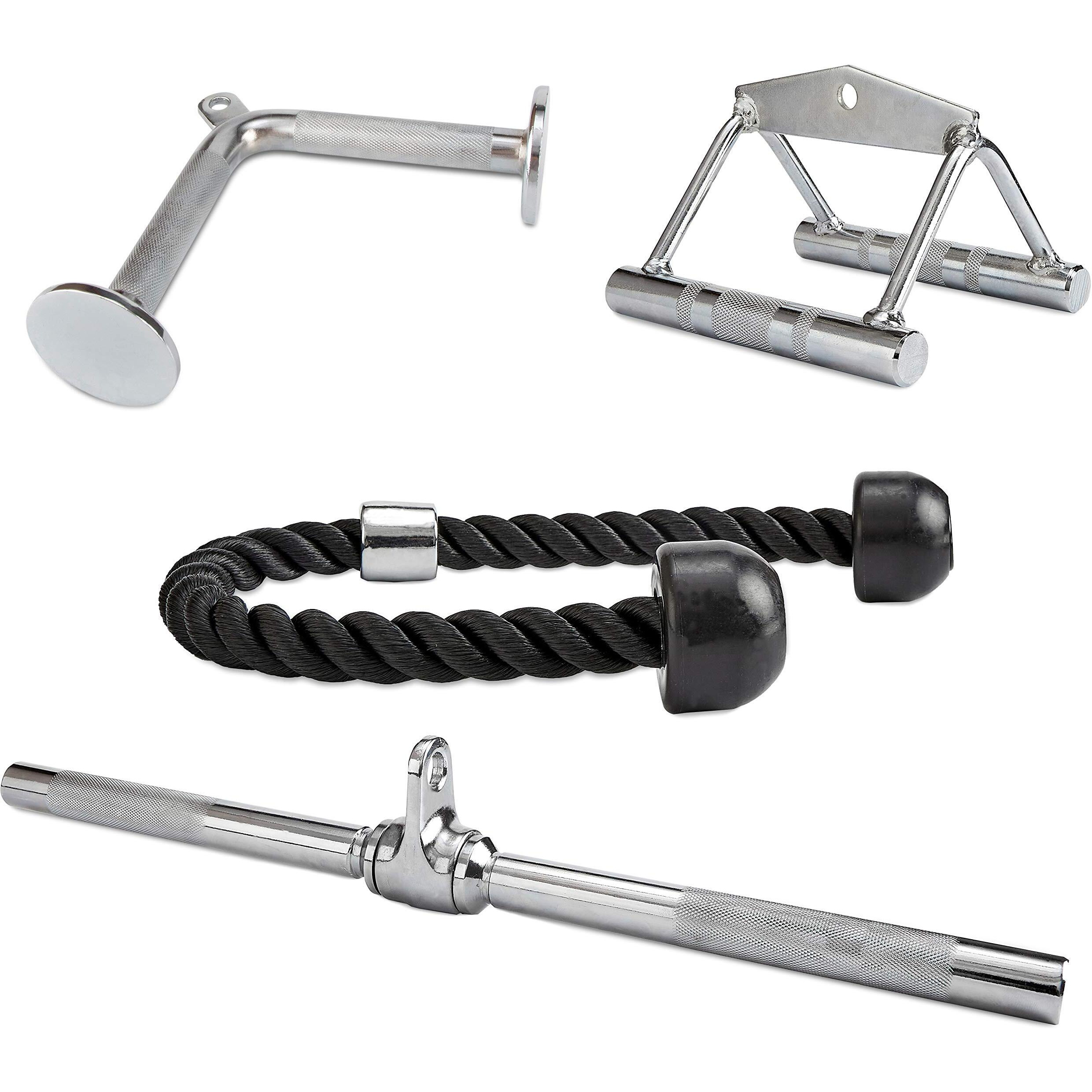 Fitvids Multifunctional Home Gym System Workout Station Multiple Grip Handles, 4-Piece Combo