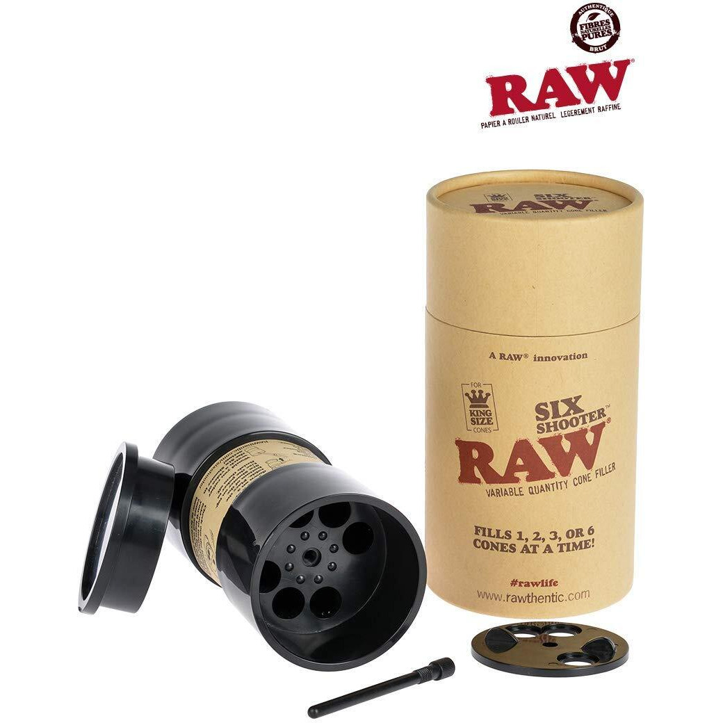 Raw Six Shooter For King Size Cones | Cone Loader Filling Device | Fills 1,2,3 Or 6 Cones Efficiently For Any Beginner