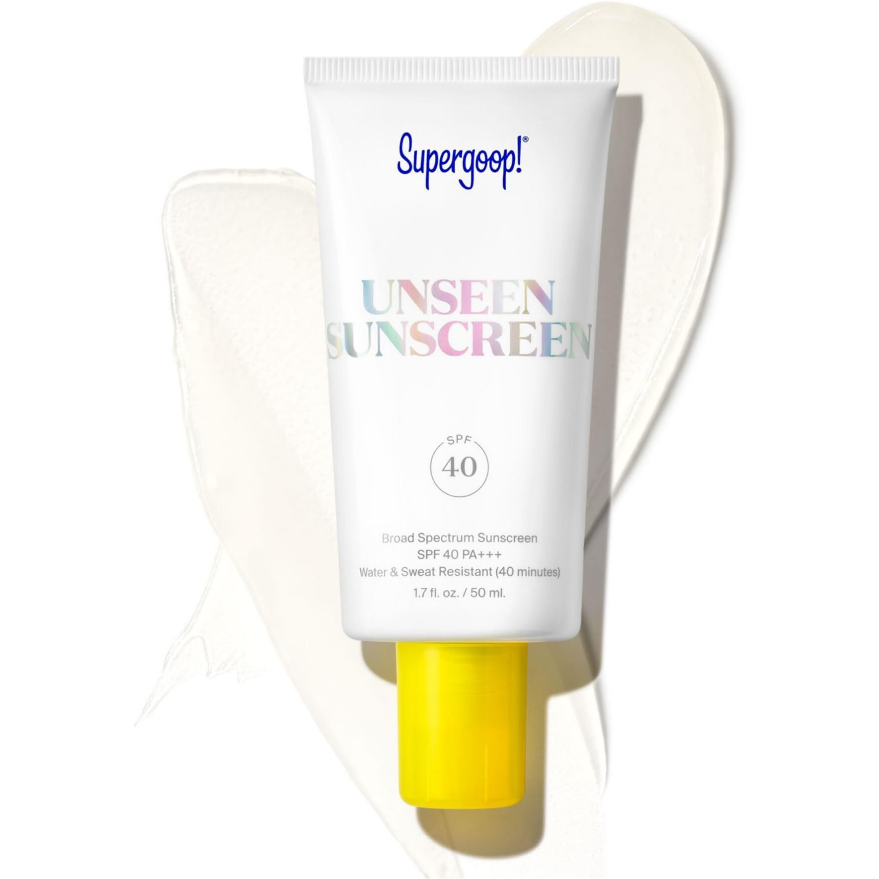 Supergoop Unseen Sunscreen - Spf 40 - Invisible, Broad Spectrum Face Sunscreen + Makeup-Gripping Primer - Weightless, Scentless, Oil Free - For All Skin Types & Skin Tones - 1.7 Fl Oz