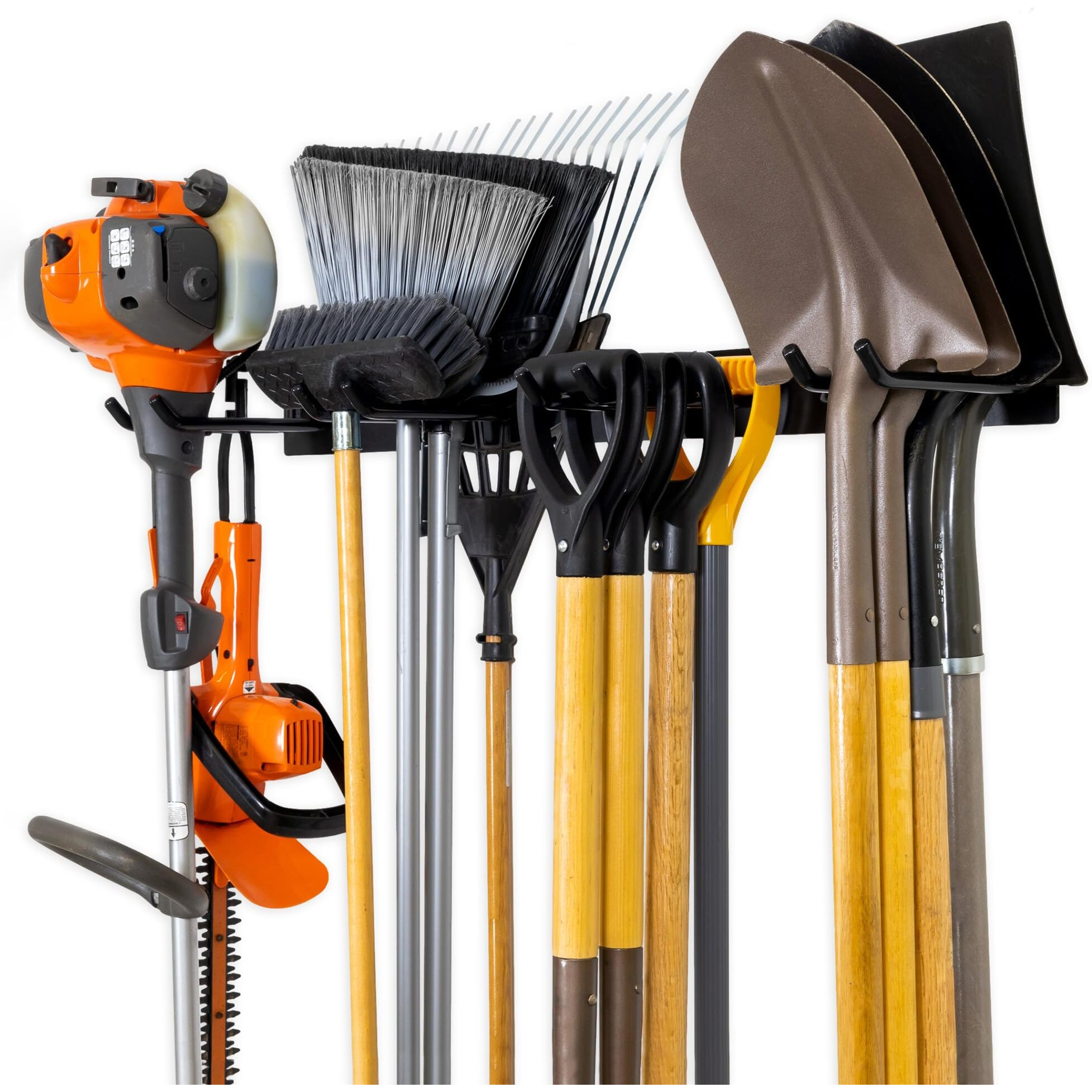 Storeyourboard Garden Tool Organizer Wall Mount, Garage Wall Organizer - Garden Tool Storage, Tool Rack For Garage Organization & Storage, Heavy-Duty Tool Holder - Industrial Steel, Holds 250 Pounds