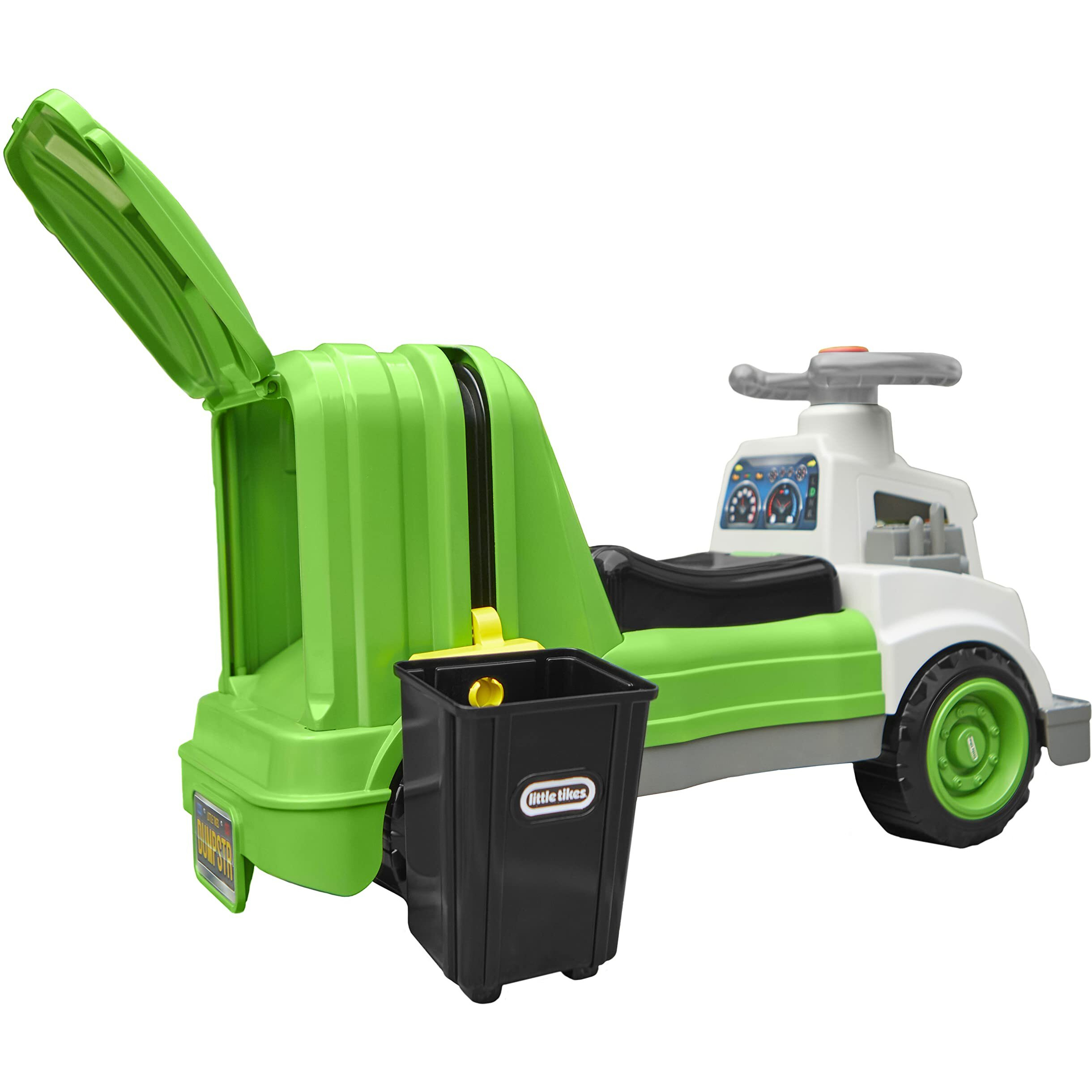 Little Tikes Dirt Diggers Garbage Truck Scoot Ride On With Real Working Horn And Trash Bin For Themed Roleplay For Boys, Girls, Kids, Toddlers Ages 2 To 5 Years, Large