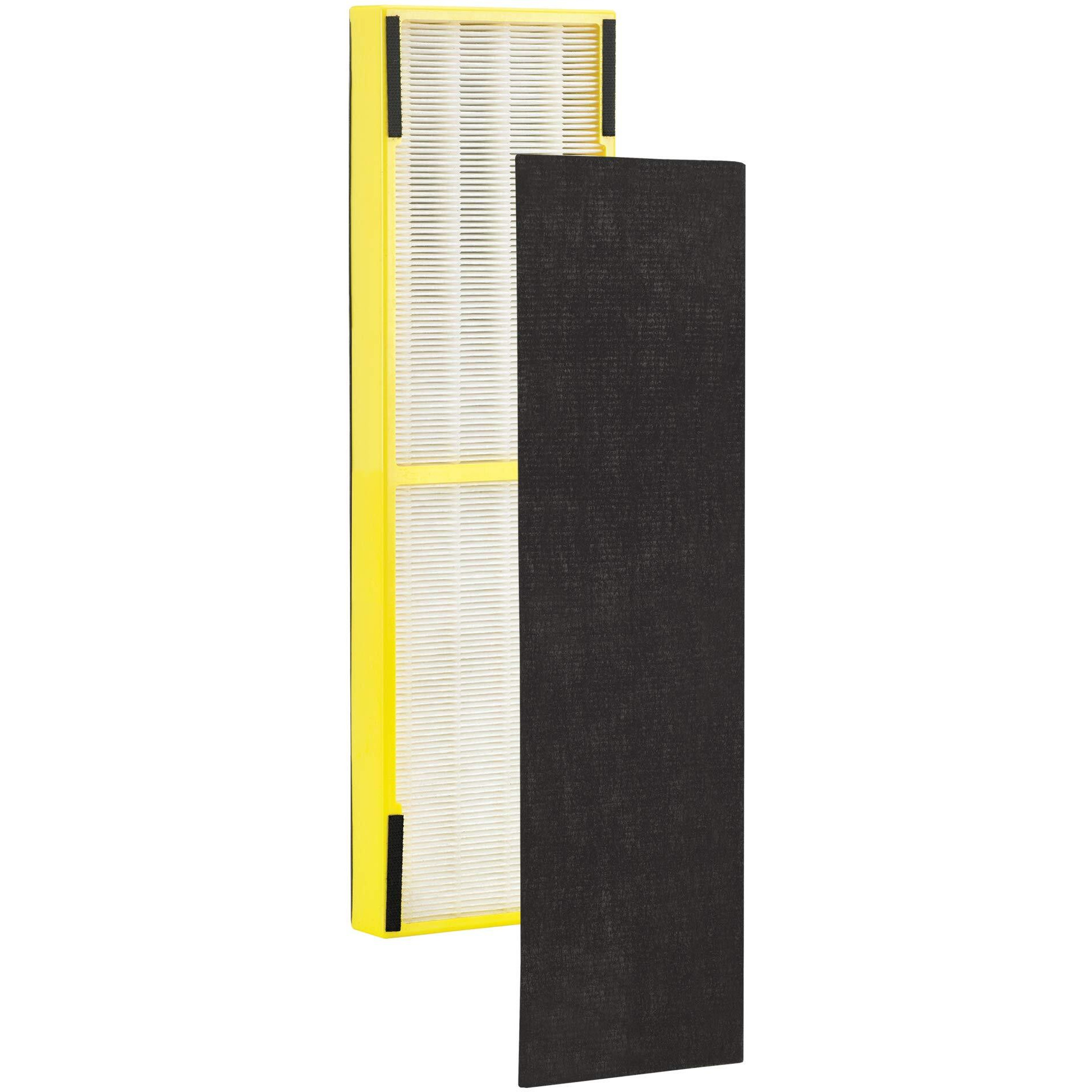 Germguardian Filter B Hepa Pure Genuine Air Purifier Filter, Removes 99.97% Of Pollutants, Wildfire Smoke, Odors, For Ac4825, Ac4300, Ac4900, Ac4825, Ac4850, Cdap4500, 4-Pack, Black/Yellow, Flt48254Pk