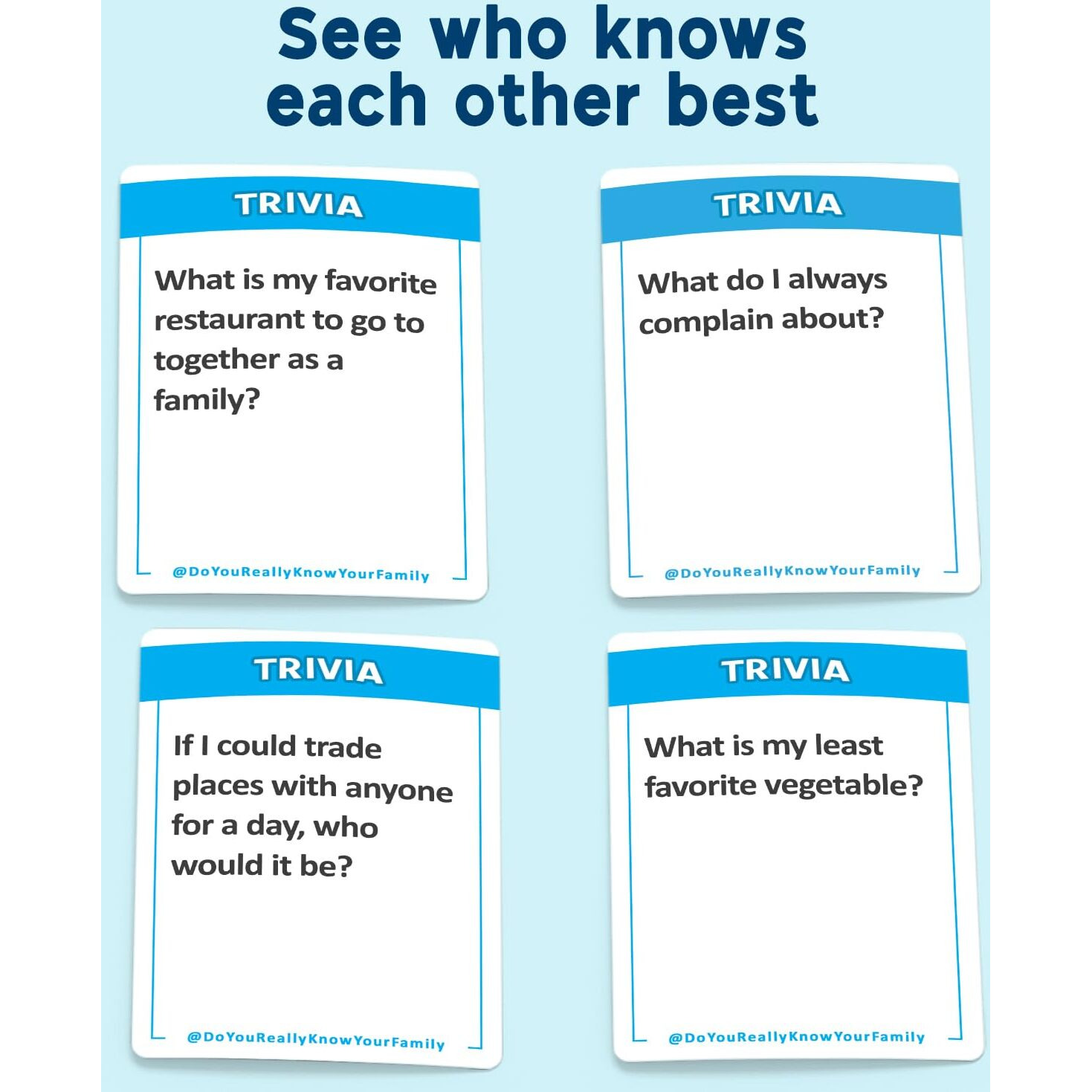 Do You Really Know Your Family A Fun Family Game Filled With Conversation Starters And Challenges - Great For Kids, Teens And Adults