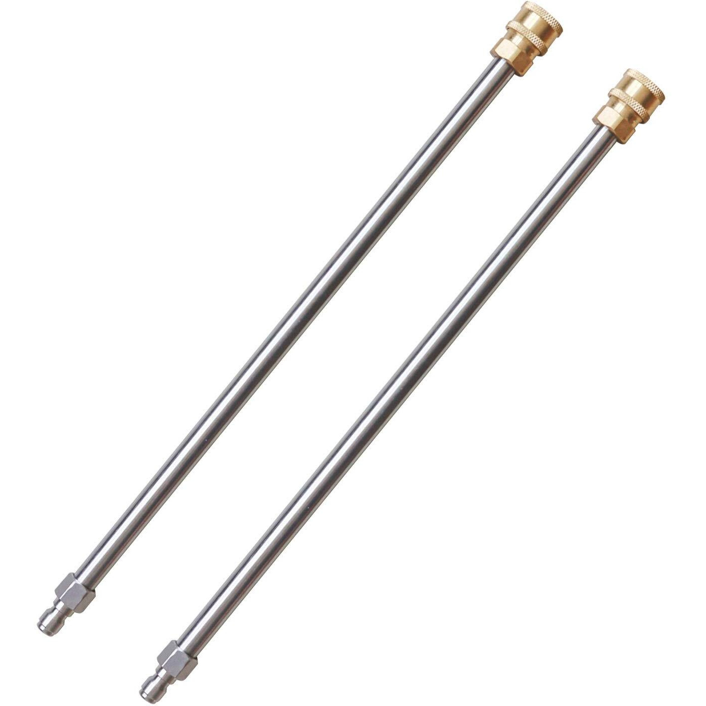 Xiny Tool Pressure Washer Extension Wand, 17 Inch Stainless Steel With 1/4"" Quick Connect Power Washer Lance, 2 Pack