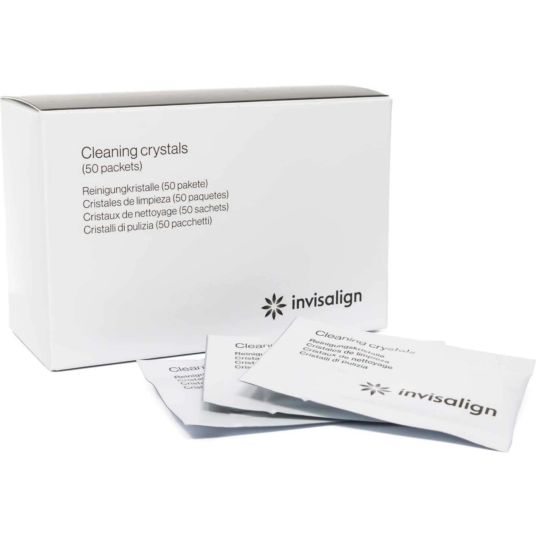 Invisalign Cleaning Crystals For Clear Aligners And Retainers, (50 Packets)