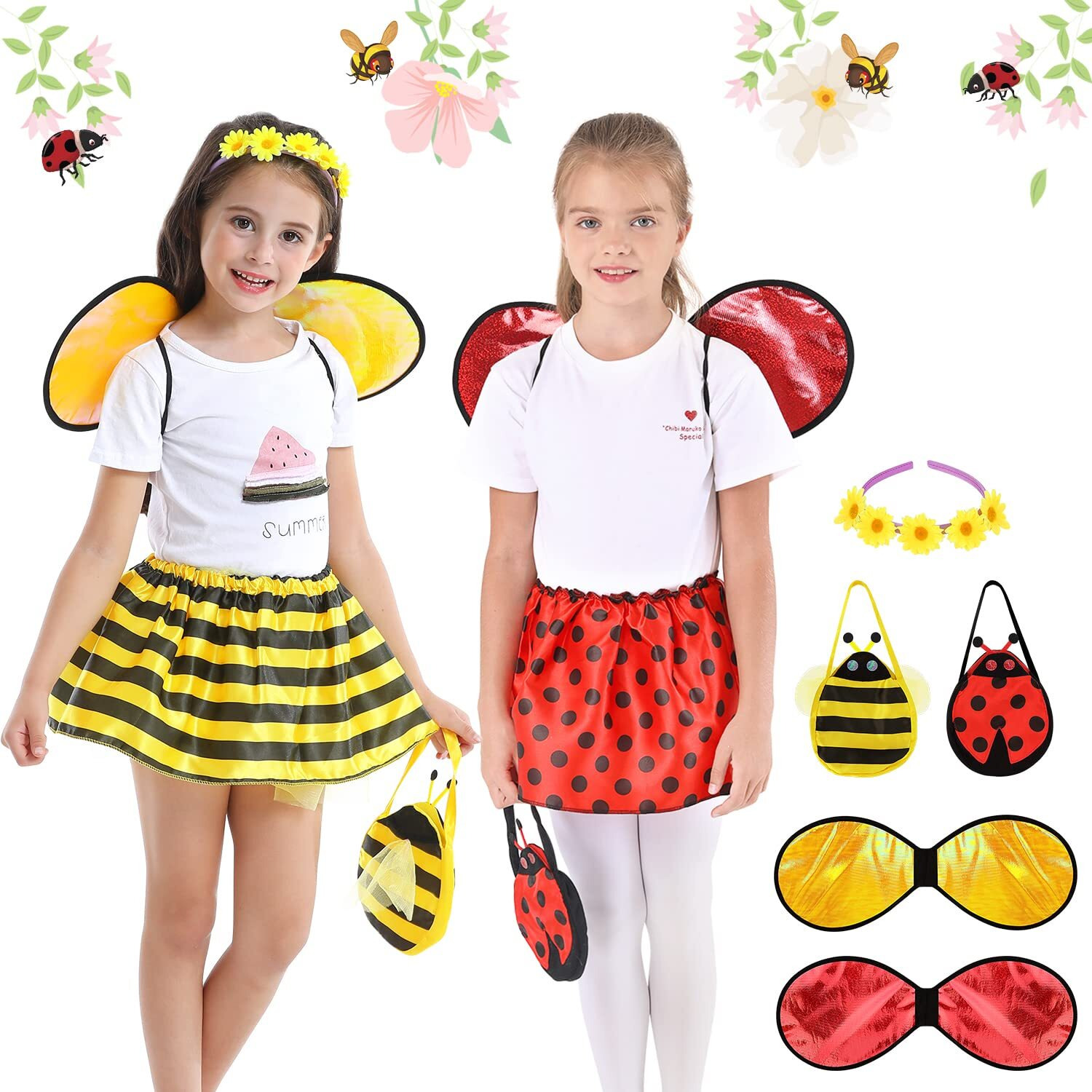 Fedio Dress Up Clothes For Little Girls - Kids Dress Up & Pretend Play Princess Dress Up Trunk Costume For Girls 3-6 Years