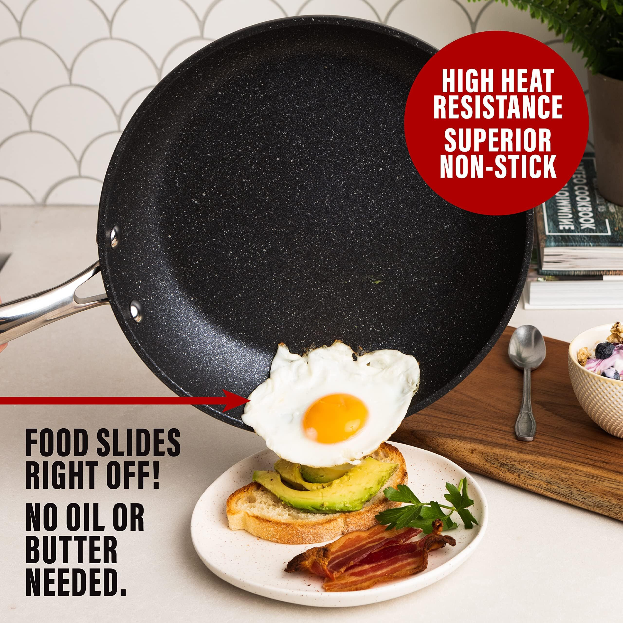 Granitestone 11"" Non-Stick Frying Pan With Mineral/Diamond Coating For Long Lasting Nonstick Skillet For Cooking With Stay Cool Handles, Oven/Dishwasher Safe, Non-Toxic