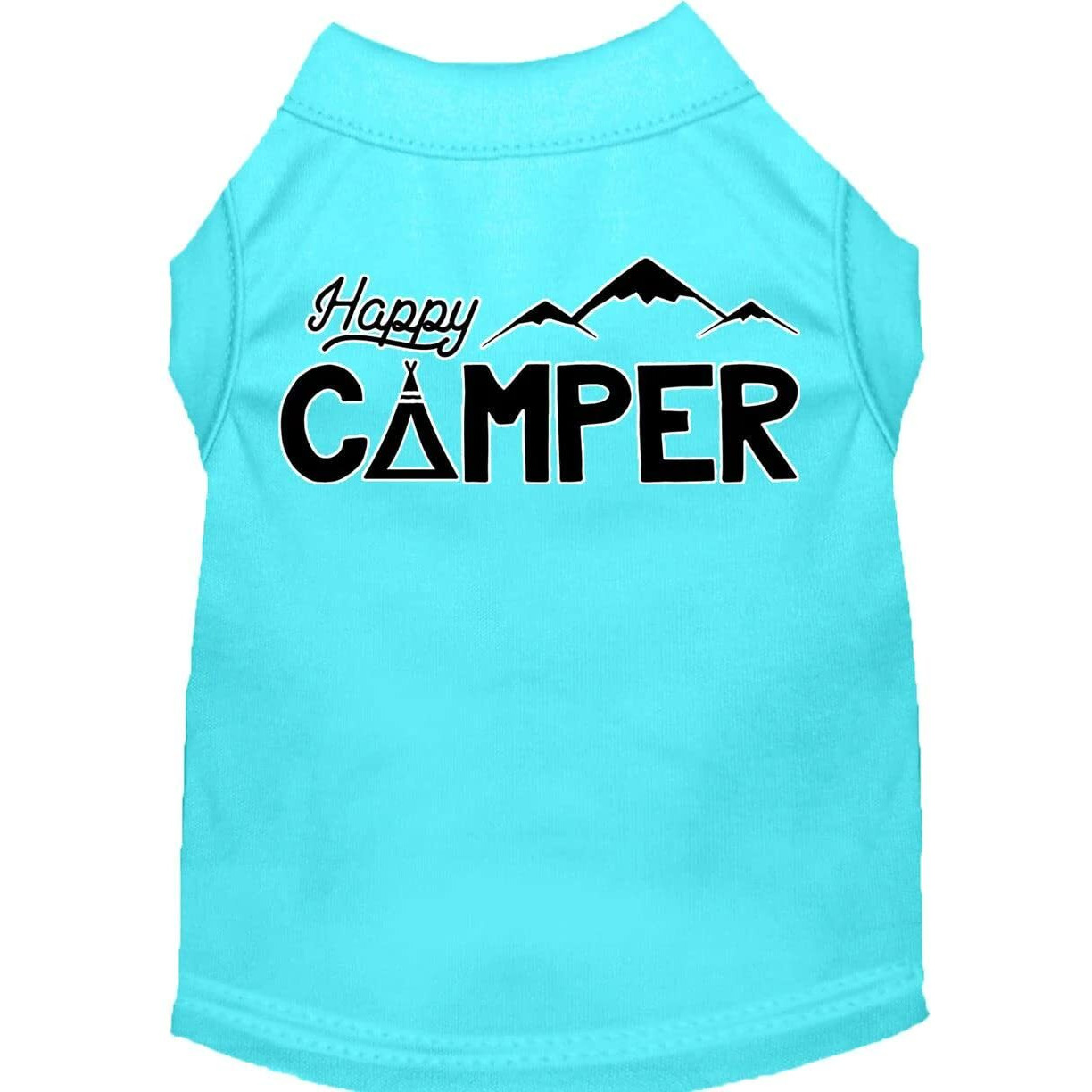 Mirage Pet Products Happy Camper Screen Print Dog Shirt Aqua Xxl (18)