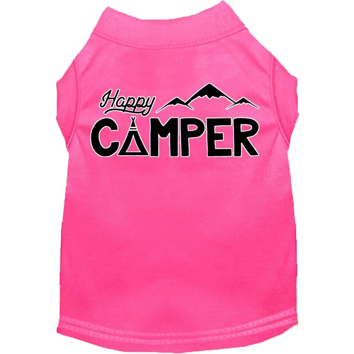Mirage Pet Products Happy Camper Screen Print Dog Shirt Bright Pink Xl (16)