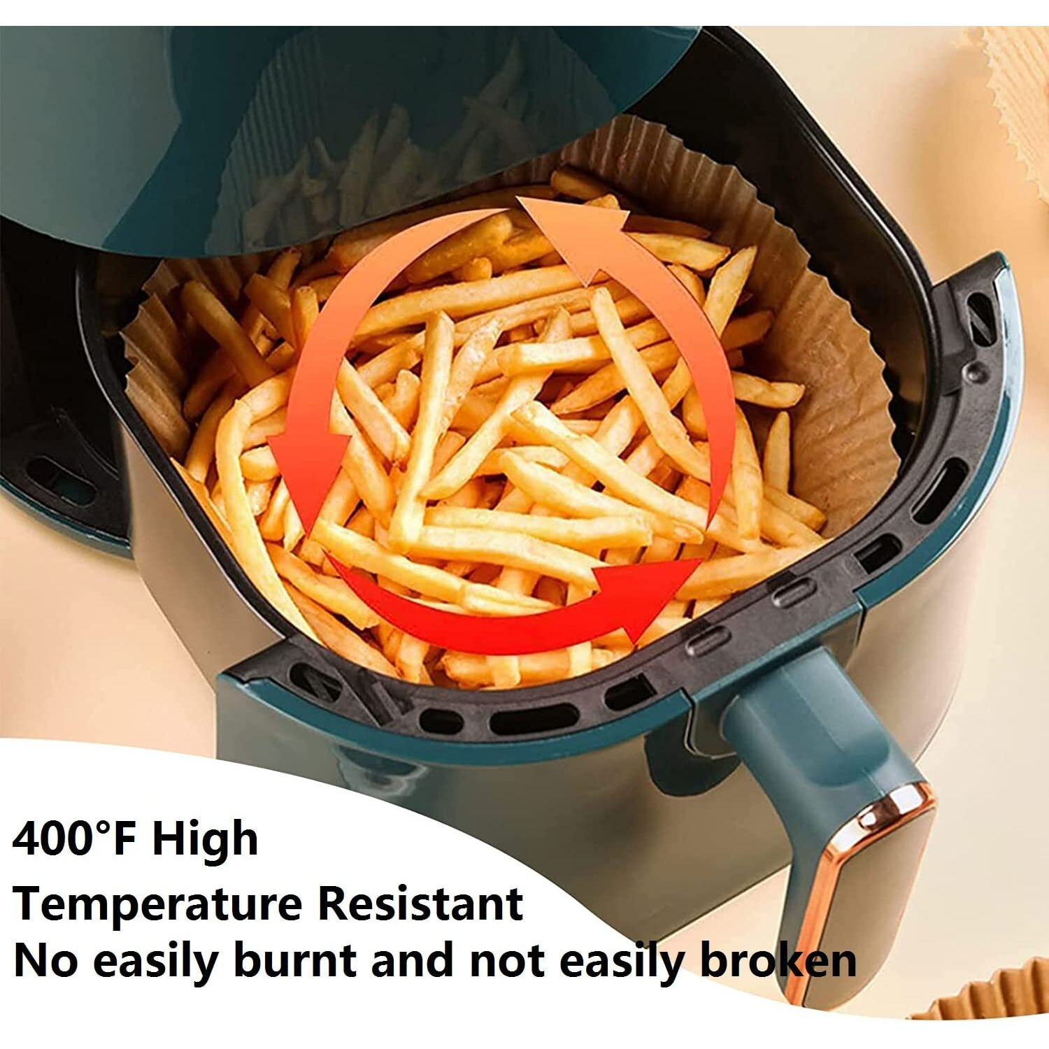 Air Fryer Paper Liners, 100Pcs Non-Stick Disposable Parchment Sheets For Baking, Food Grade Liner For Baking Roasting Microwave (7.9Inch-Round)