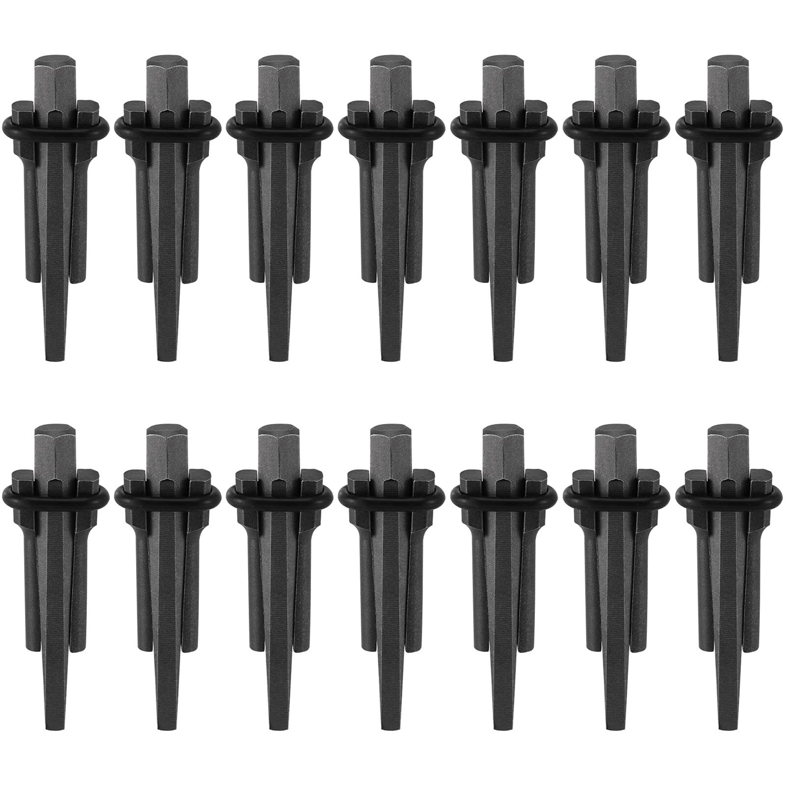 Muklei 14 Pcs Heavy Duty Wedge And Feather Shims, 5/8 Inch Plug Shim And Wedge, Rock Stone Splitter, Stone Splitting Tools For Concretes, Rocks, Stones, Marbles, Granite